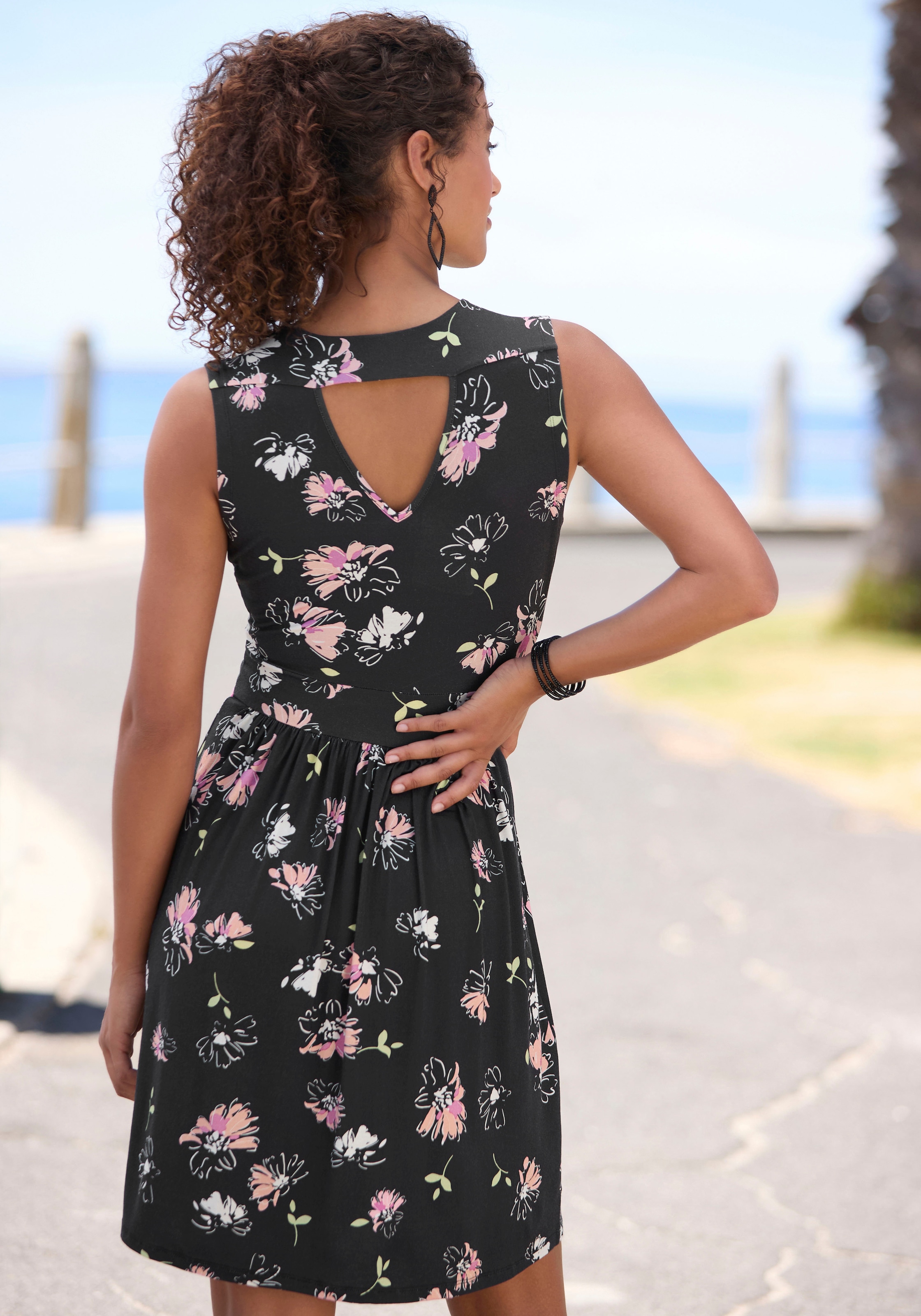 Vivance Jerseykleid, mit Blumendruck