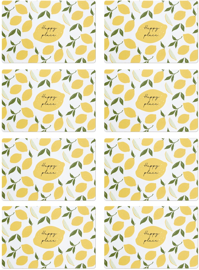 Zeller Present Platzset ""Lemons"" 8er Set, Kunststoff günstig online kaufen