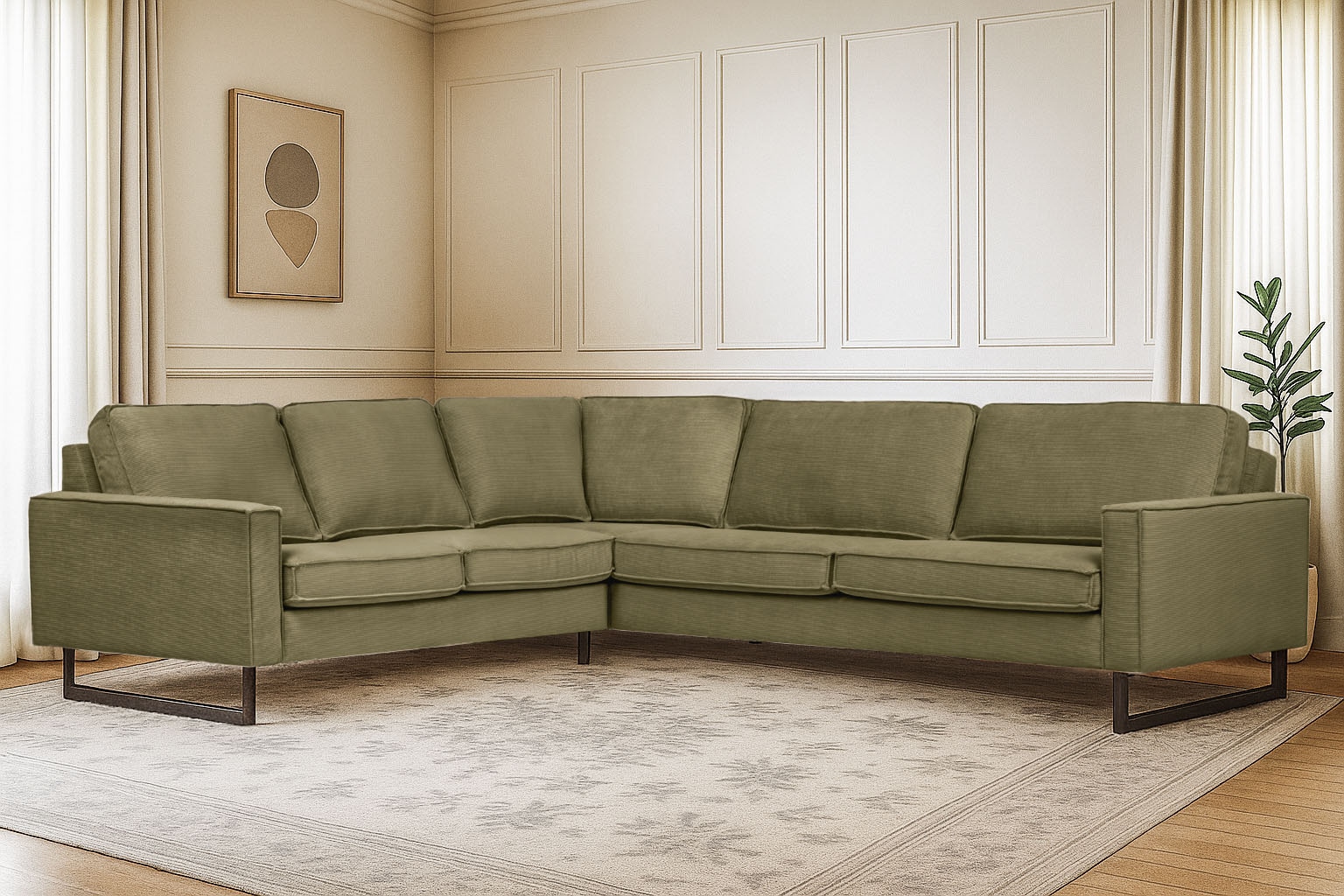Places of Style Ecksofa "Pinto, XXL, 250/290 cm, langer Schenkel, Ottomane" günstig online kaufen