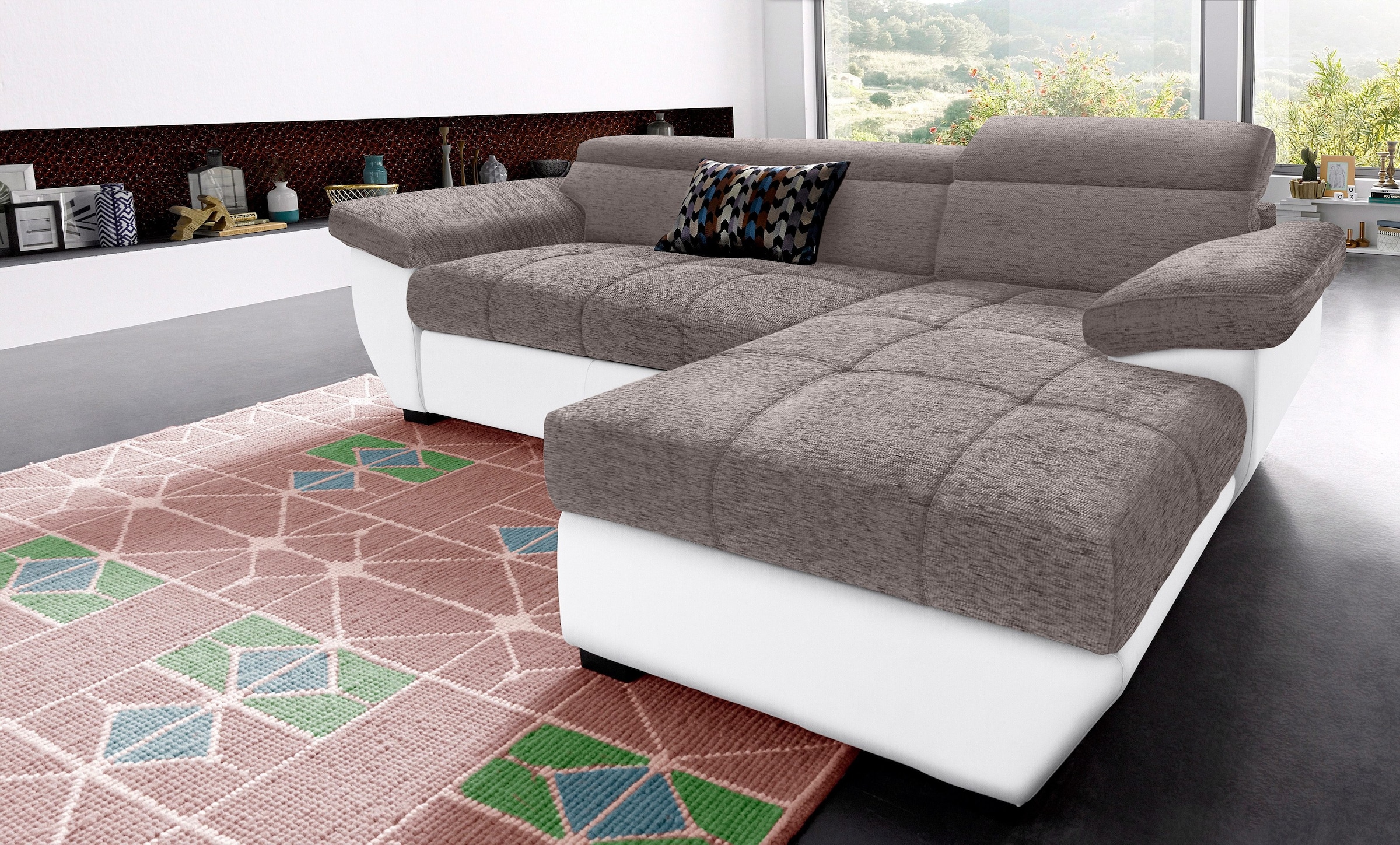 COTTA Ecksofa "Speedway L-Form", mit Kopfteilverstellung, wahlweise mit Bet günstig online kaufen
