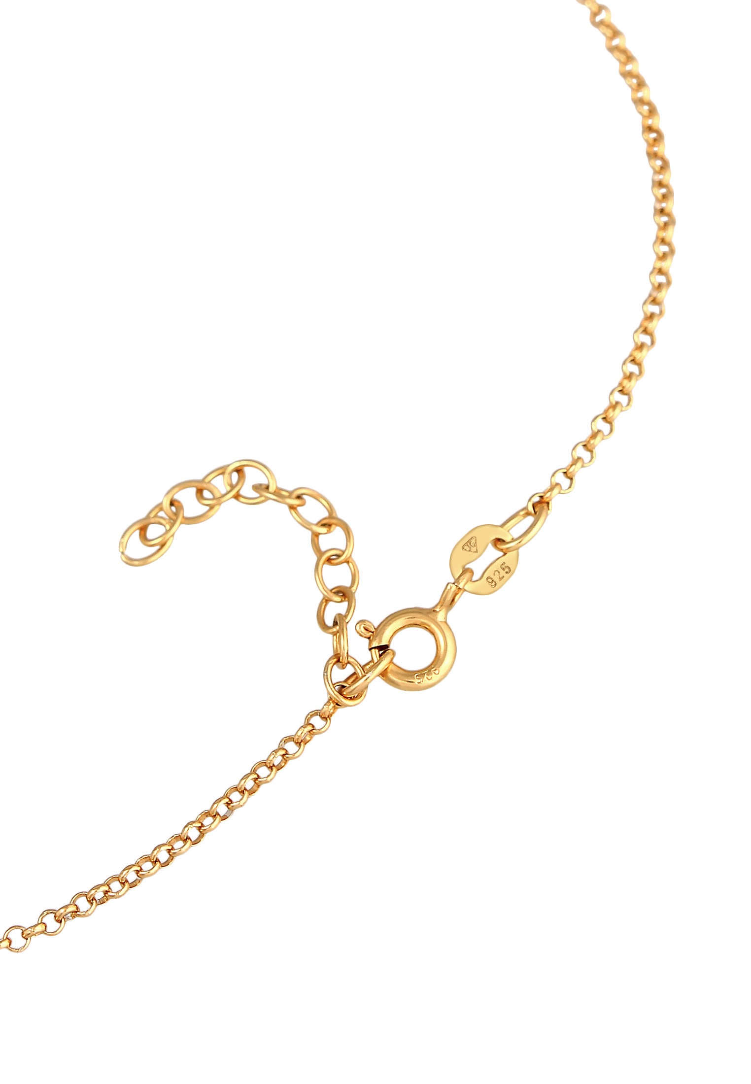 Elli Fußkette »Fußschmuck Herz Howlith Türkis Boho 925 Silber«