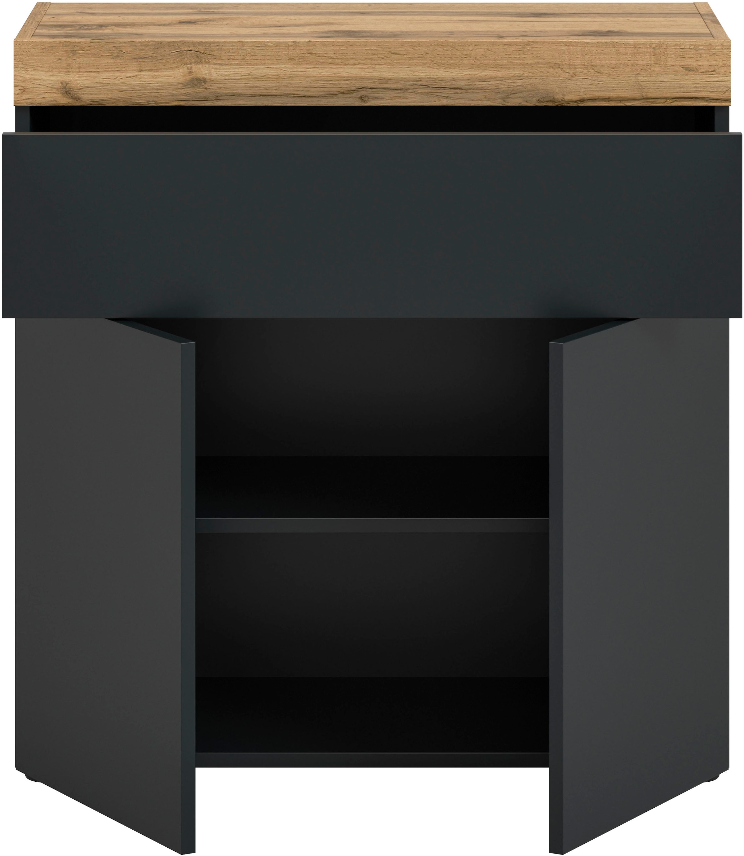 OTTO home Kommode »MAMBO, TOPSELLER!, Breite 77cm, 2 Türen, 1 Einlegeboden, 1 Schubkasten« 1 Stk. tlg. Kommode, Anrichte, Wohnzimmer, Schlafzimmer