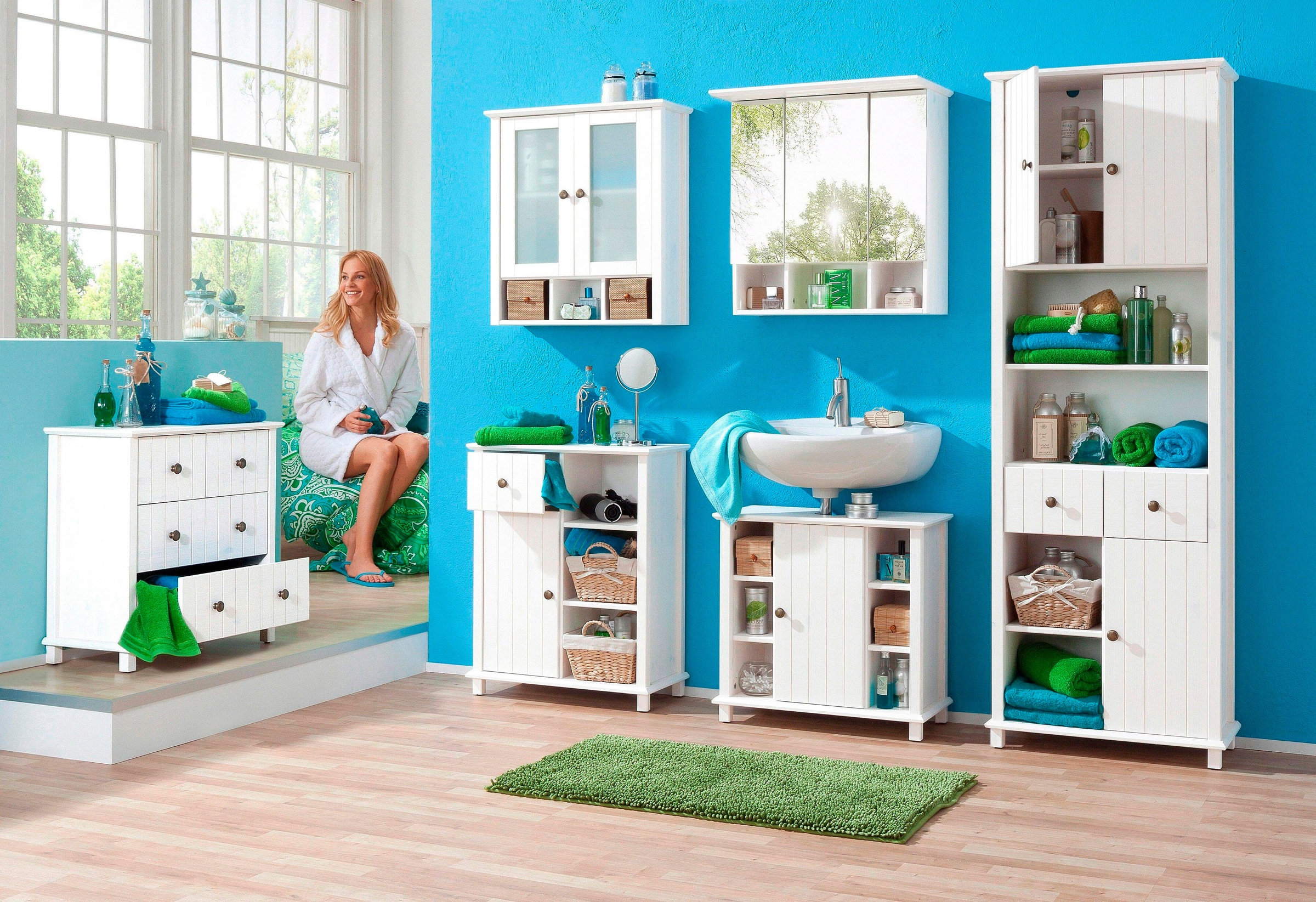 Home affaire Badkommode »Vili«, Badezimmerschrank, Unterschrank, Breite 60 cm, aus Massivholz