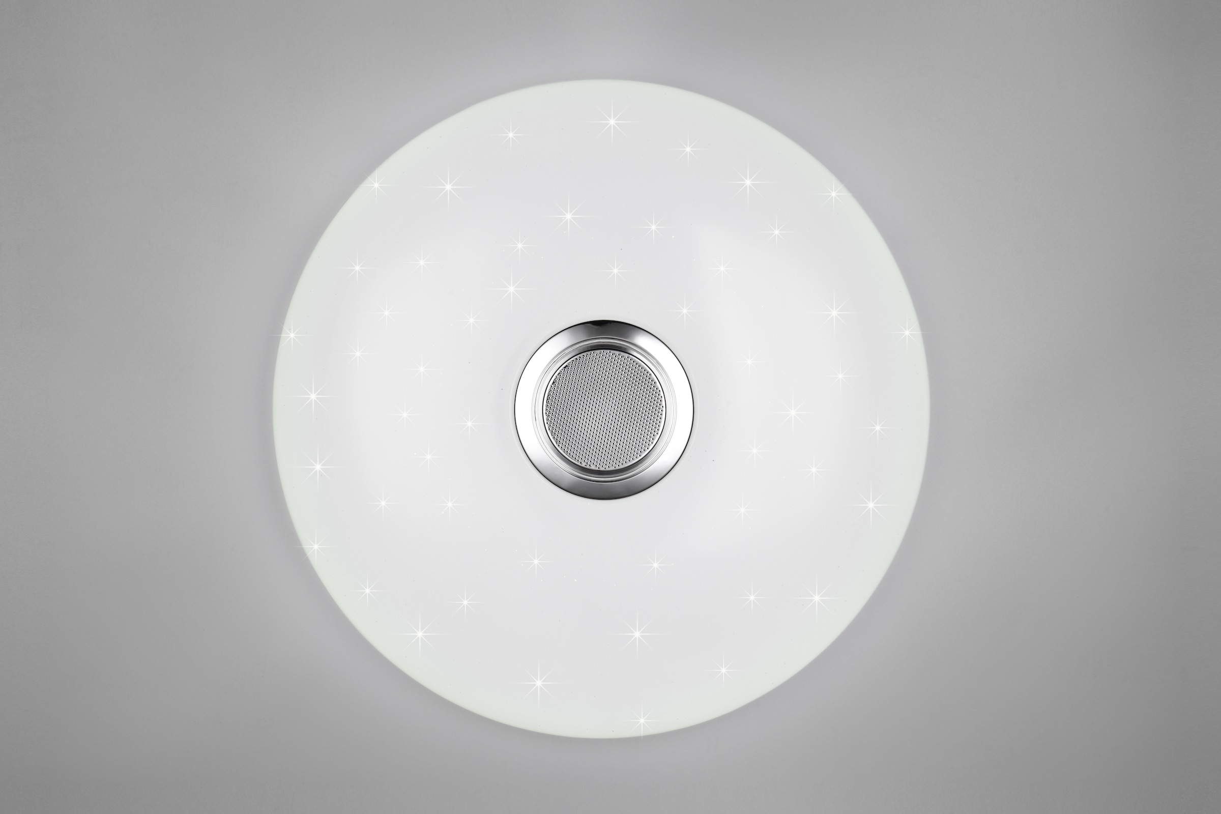 REALITY Leuchten LED Deckenleuchte »MUSICA, LED Deckenlampe mit Bluetooth Lautsprecher, Fernbedienung inkl«, 1 flammig, Leuchtmittel LED-Board | LED fest integriert, RGBW Farbwechsel mit Rainbow-Effekt, dimmbar, Timer, Starlight, Memory
