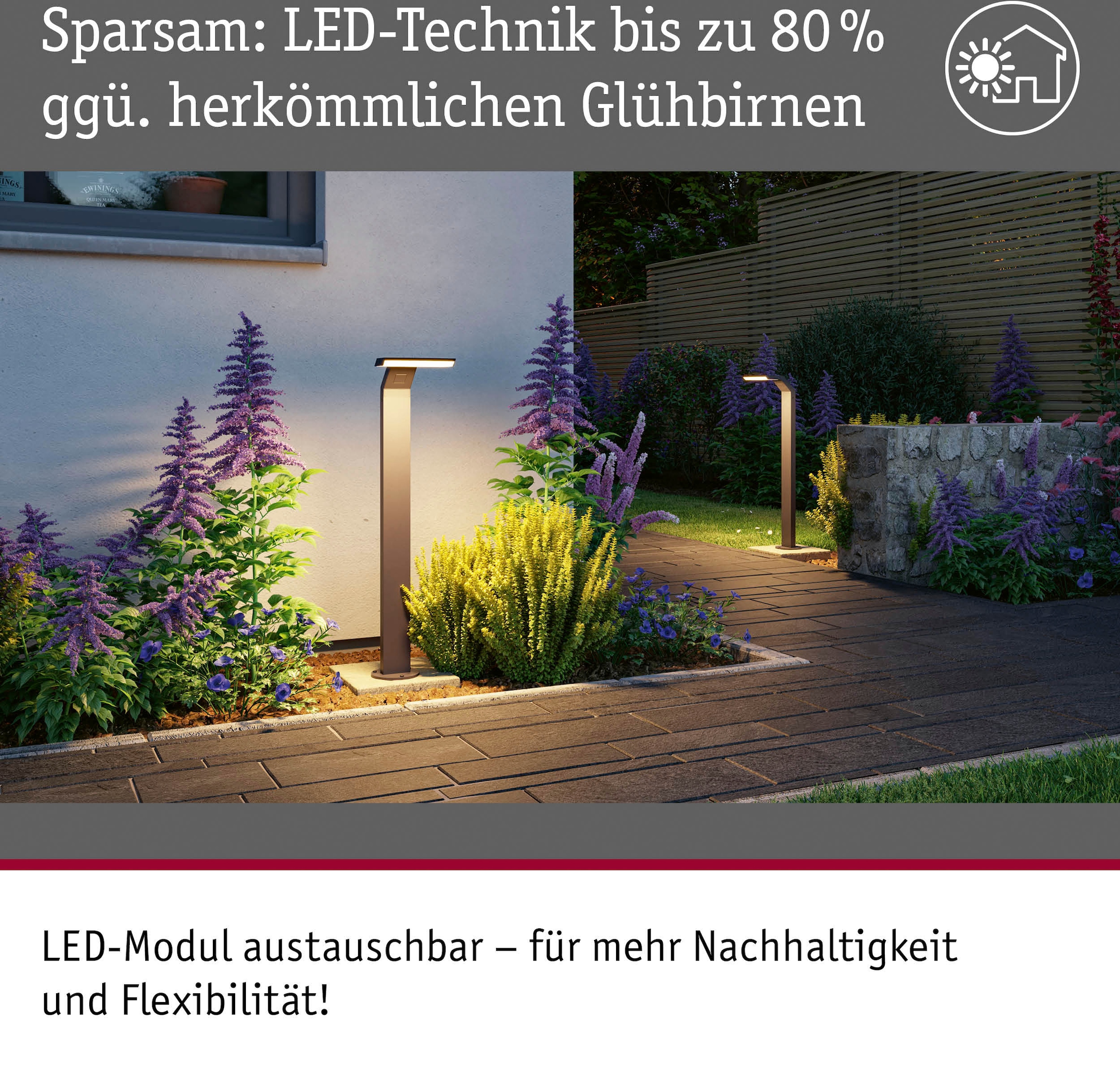 Paulmann LED Gartenleuchte Pollerleuchte«, kaufen | 230V insektenfreundlich »Zenera 1 BAUR flammig-flammig