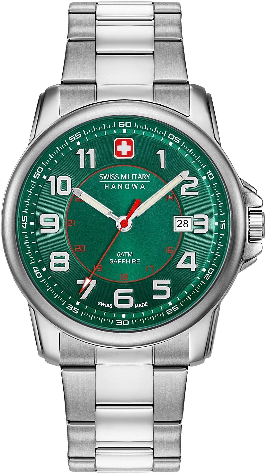 Swiss Military Hanowa Schweizer Uhr »SWISS GRENADIER, 06-5330.04.006«, Quarzuhr, Armbanduhr, Herrenuhr, Swiss Made, Datum, Saphirglas, analog