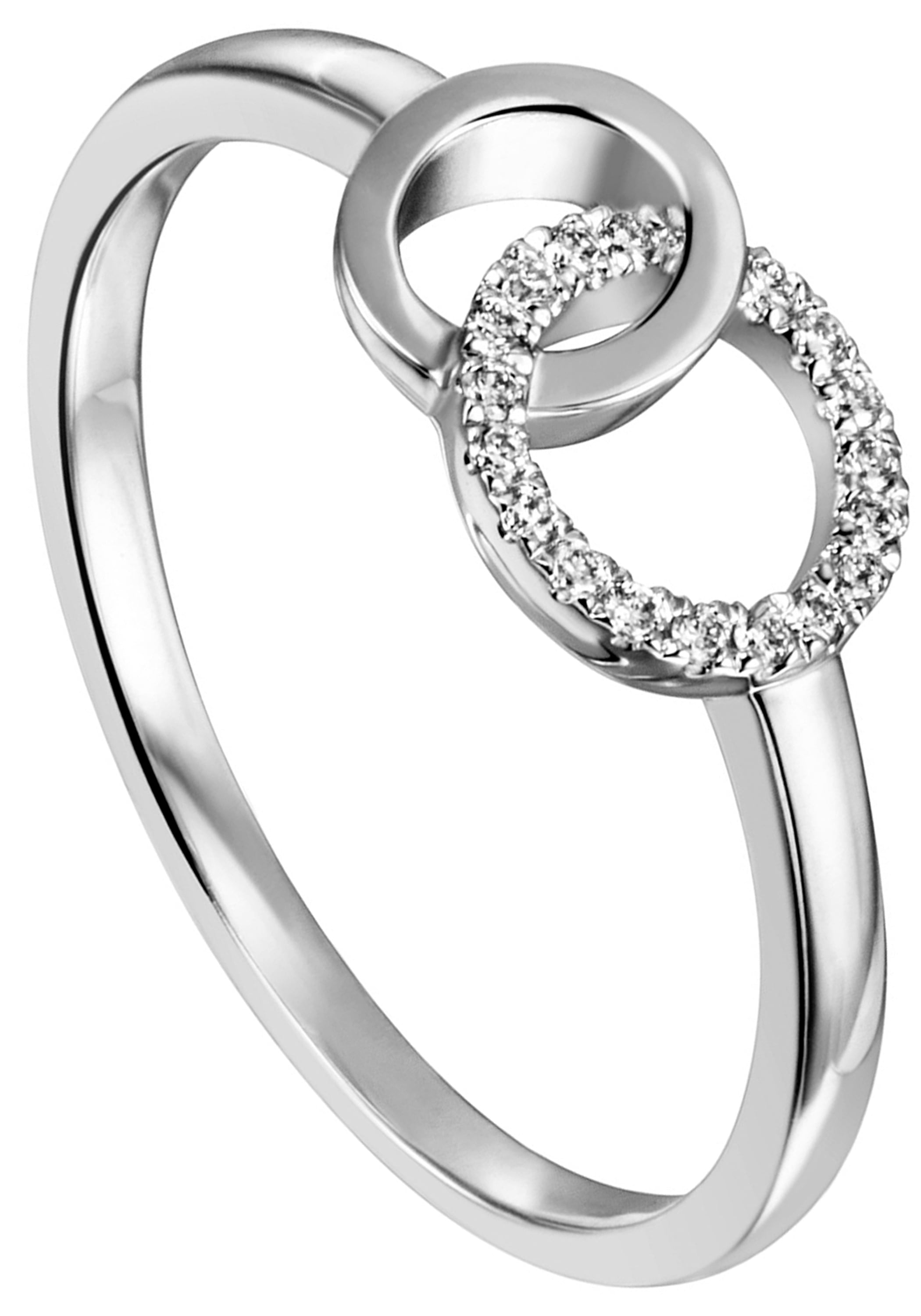 JOBO Diamantring »Ring mit 17 Diamanten«, 585 Weißgold