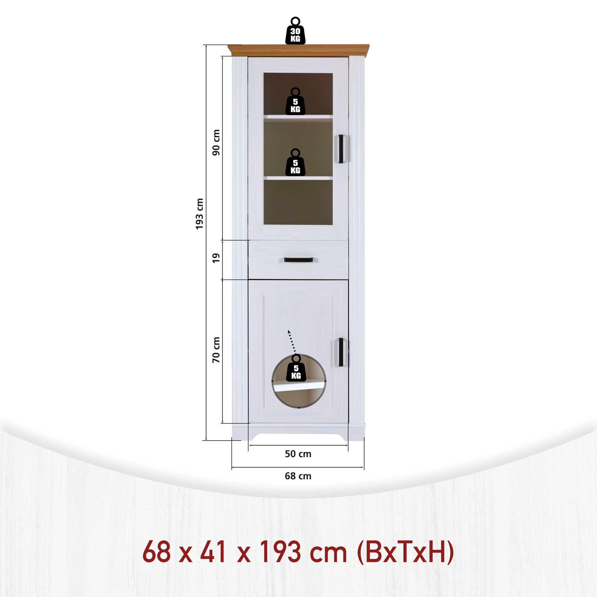Inter Link Vitrine »Vitrine Maluno« 1 Stk. tlg.
