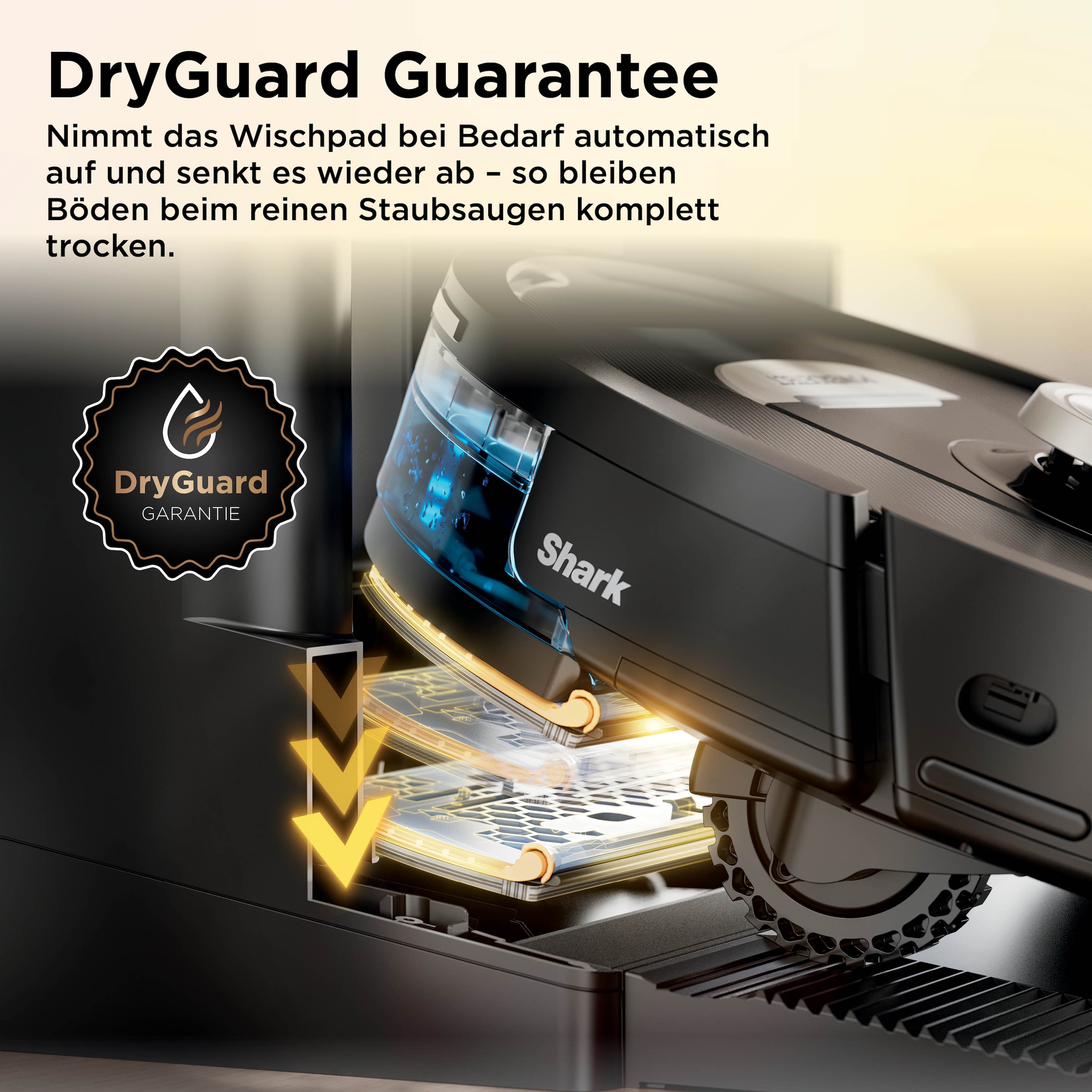 Shark Saugroboter »Shark ThermaCharged PowerDetect Saugroboter RV2900XEEU« beheizte Basisstation verwendet 85°C heißes Wasser und 80°C warme Luft