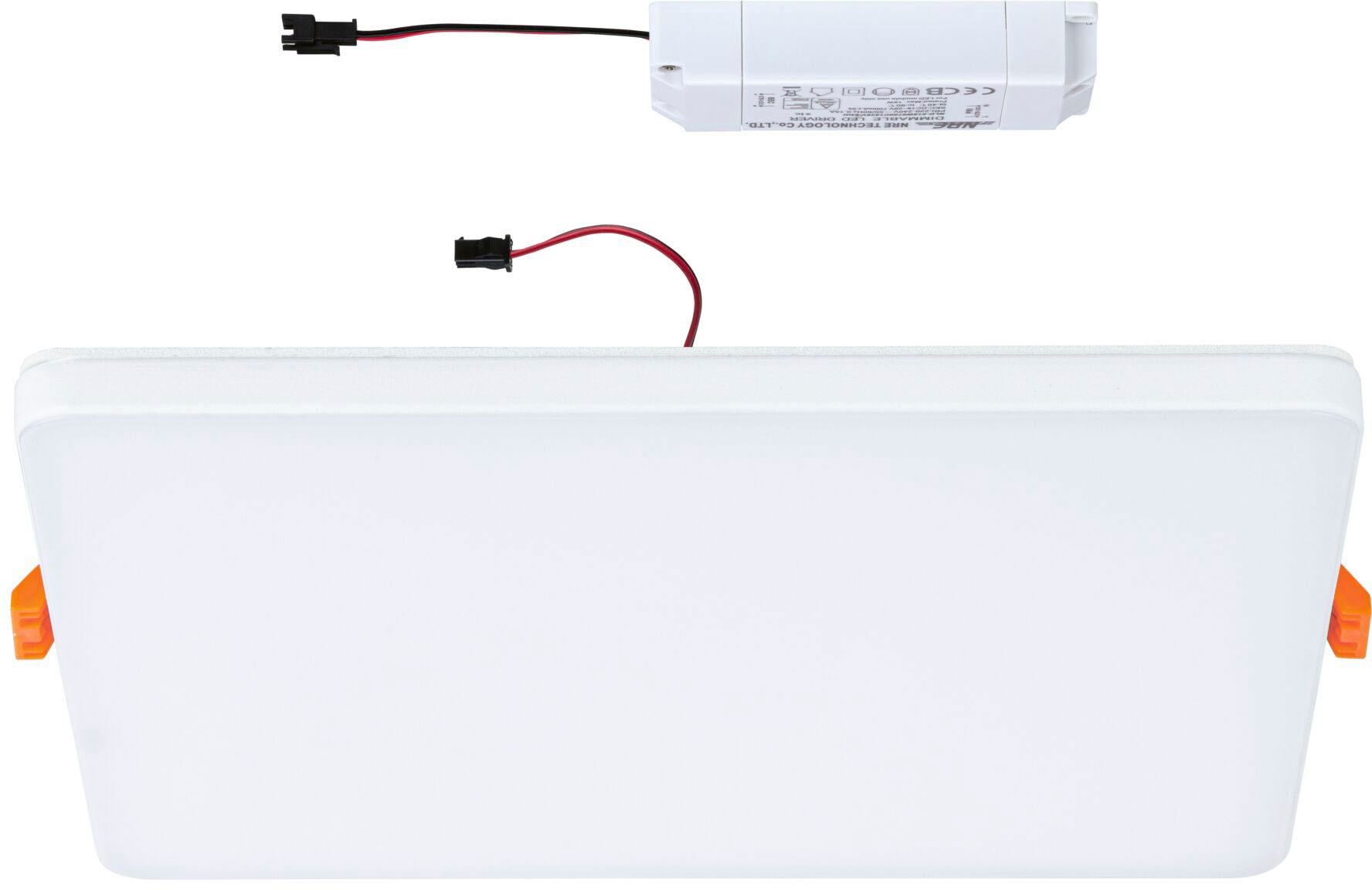 Paulmann LED Einbauleuchte »Veluna VariFit Edge IP44 eckig 200x200mm 1500lm 3000K Weiß dimmbar« 1 Stk. Warmweiß LED Einbaupanel IP44 eckig 200x200mm 1500lm 3000K Weiß dimmbar