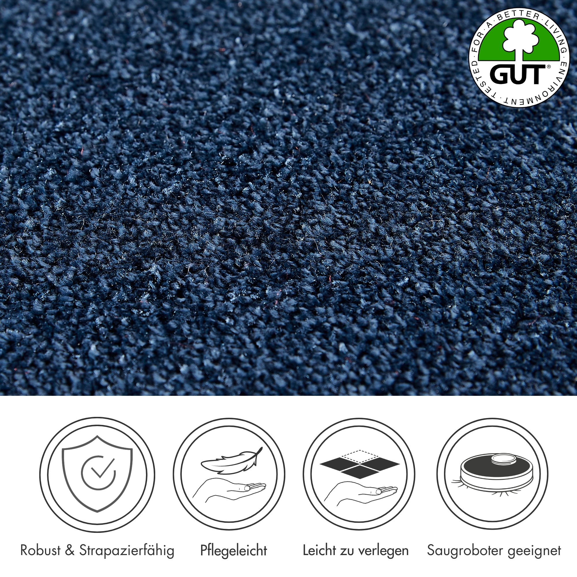 Andiamo Teppichboden »Verona, Velours, Made in Belgium«, rechteckig, 6 mm Höhe, Uni Farben, Breite 400 cm oder 500 cm, strapazierfähig, pflegeleicht
