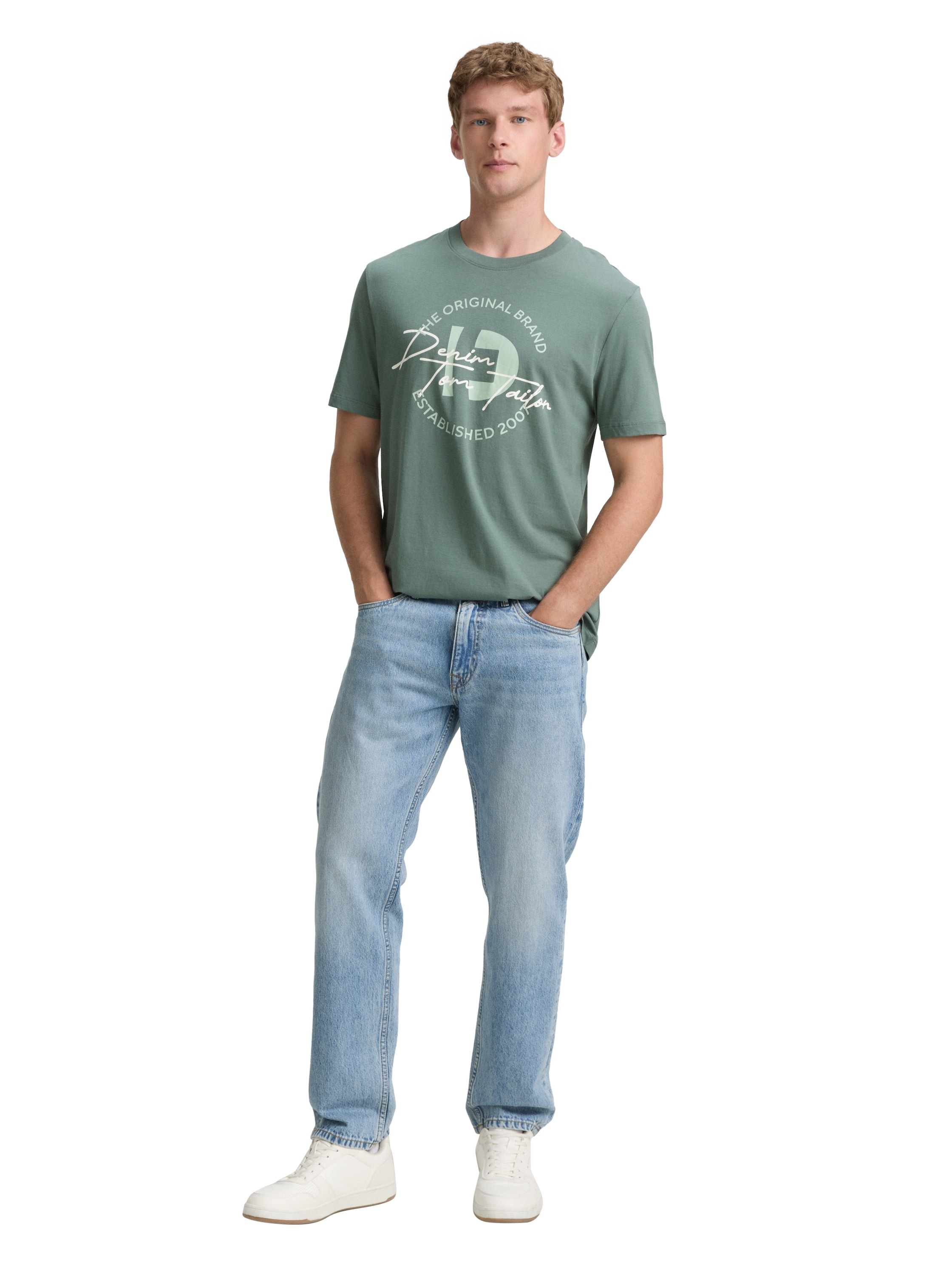 TOM TAILOR Denim T-Shirt, (Packung, 3 tlg.), mit Print