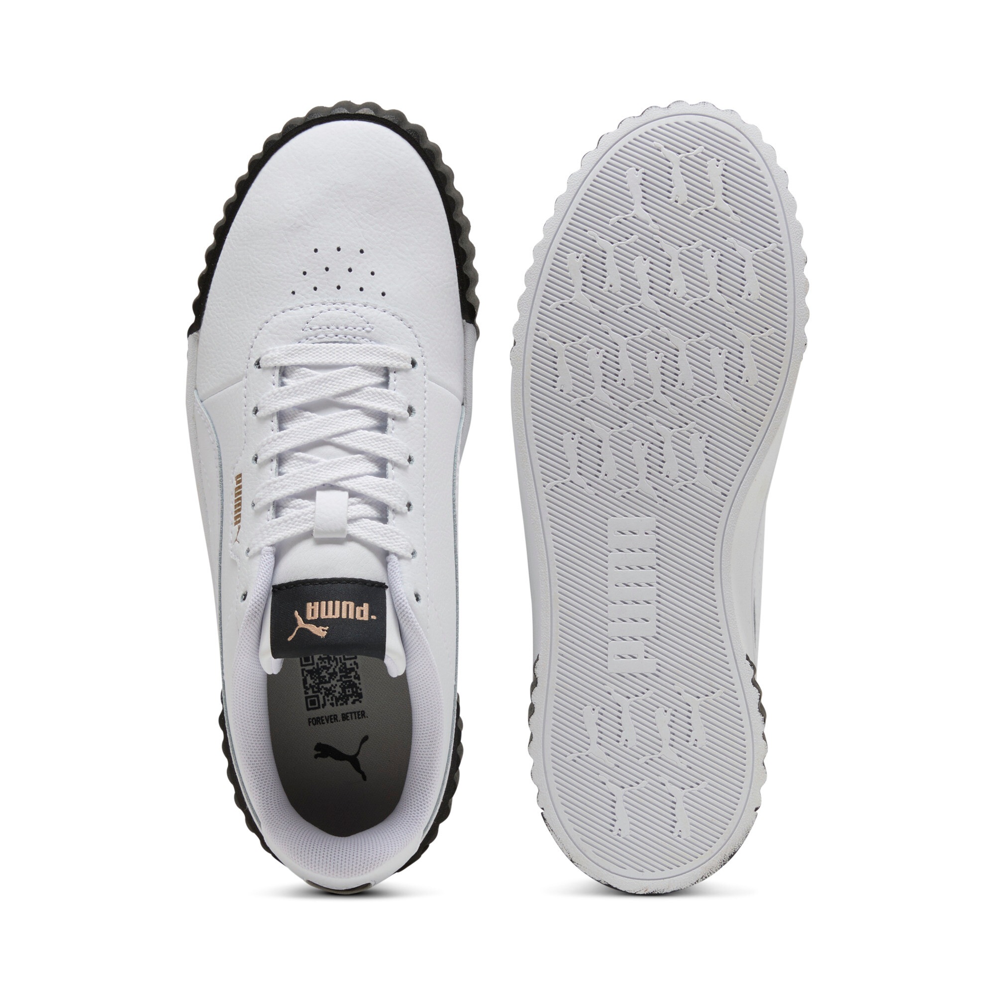 Puma Carina 3.0 Sneaker White/Gold/Black 42 3