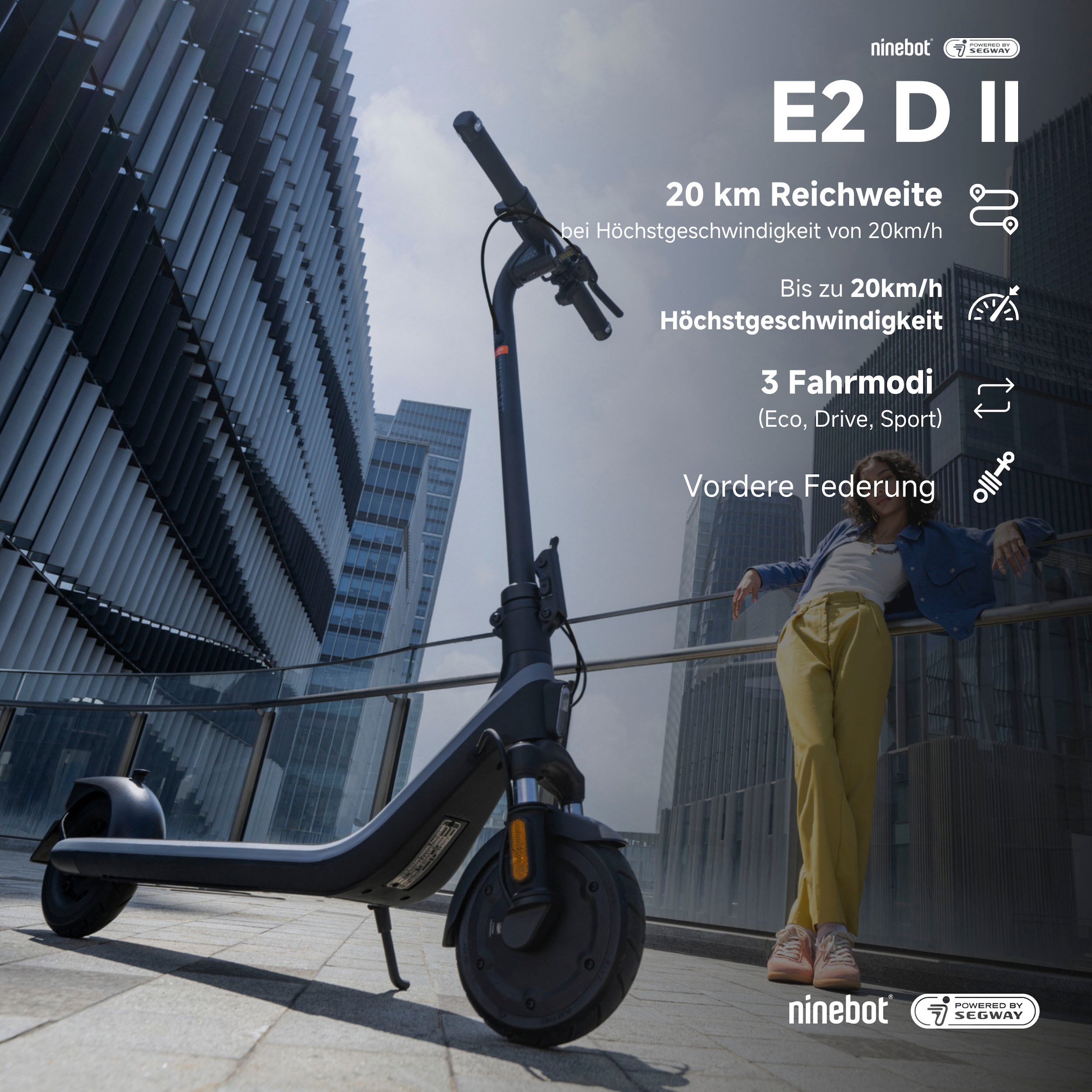 ninebot by Segway E-Scooter »KickScooter E2 D II«