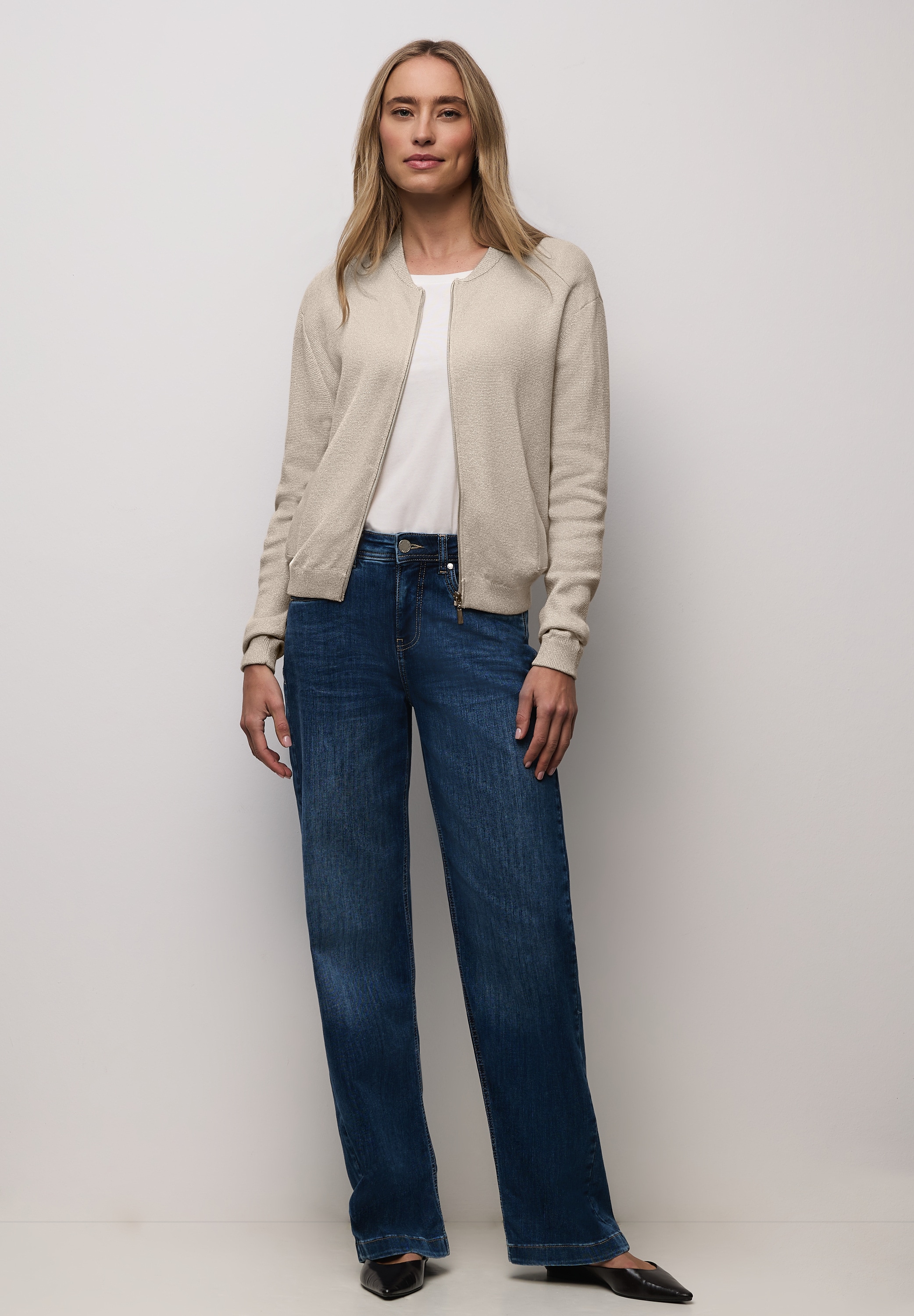 STREET ONE Cardigan mit Materialmix