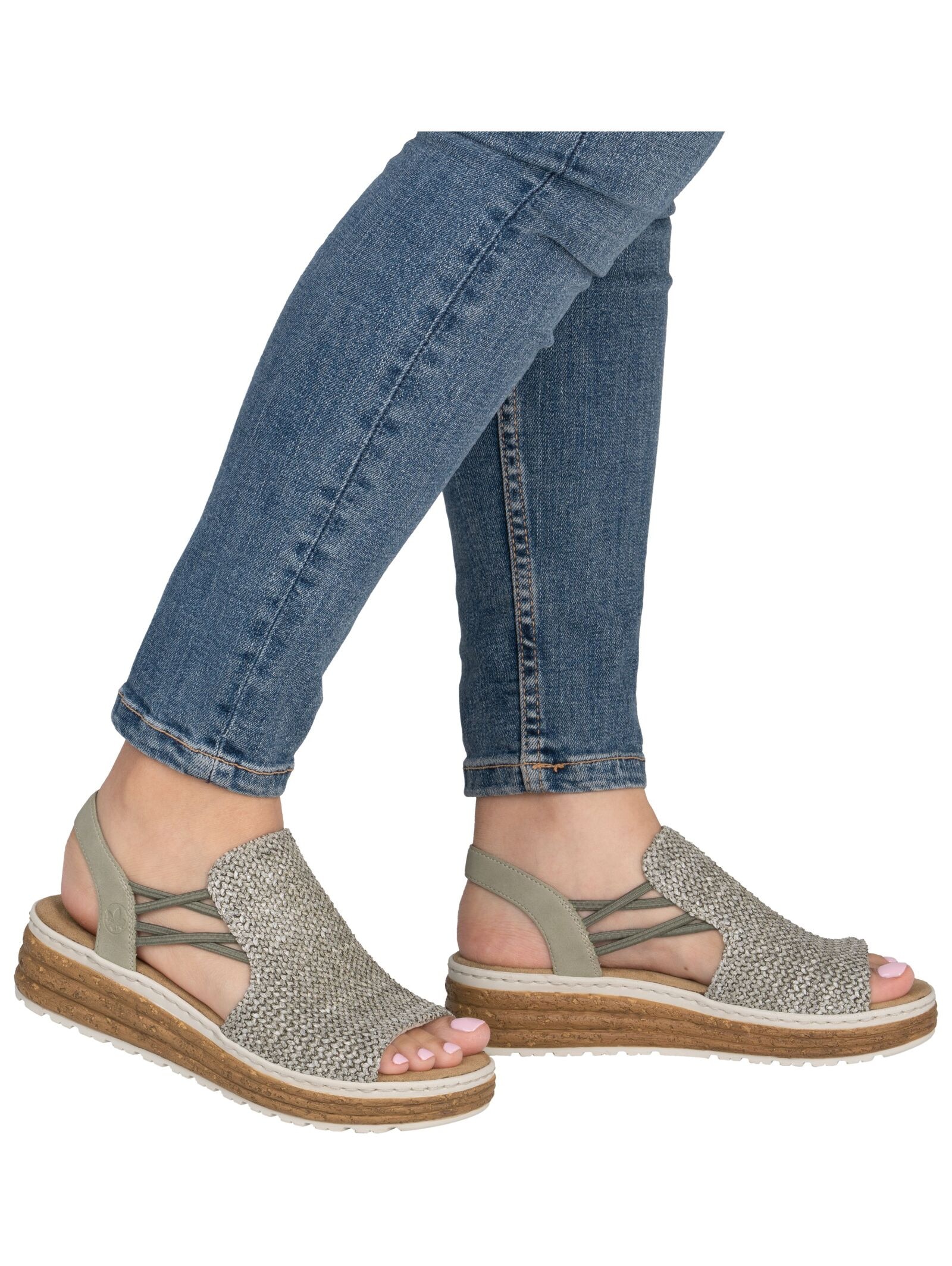 Rieker Keilsandalette »Rieker Sandalen Textil«