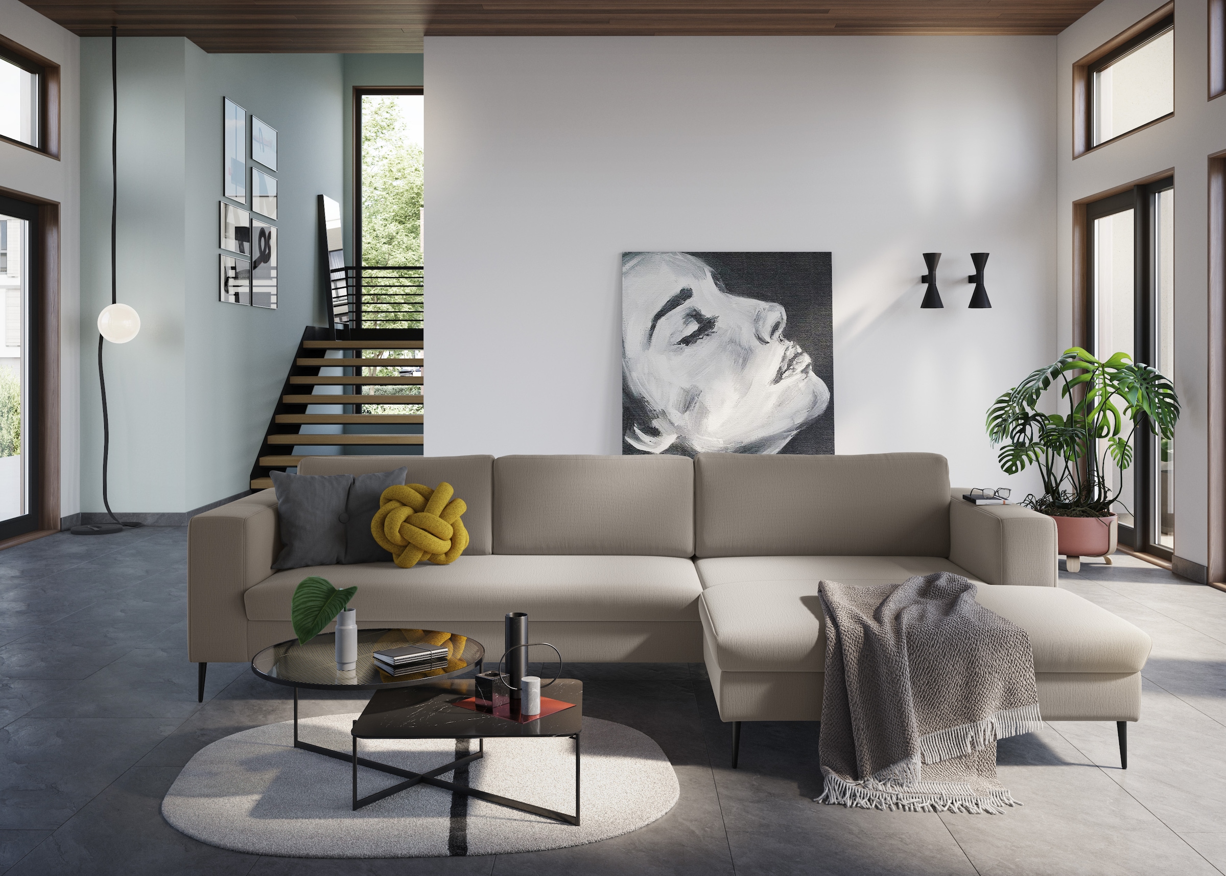 DOMO collection Ecksofa "Modica, zeitlos und elegant, L-Form", moderne Opti günstig online kaufen
