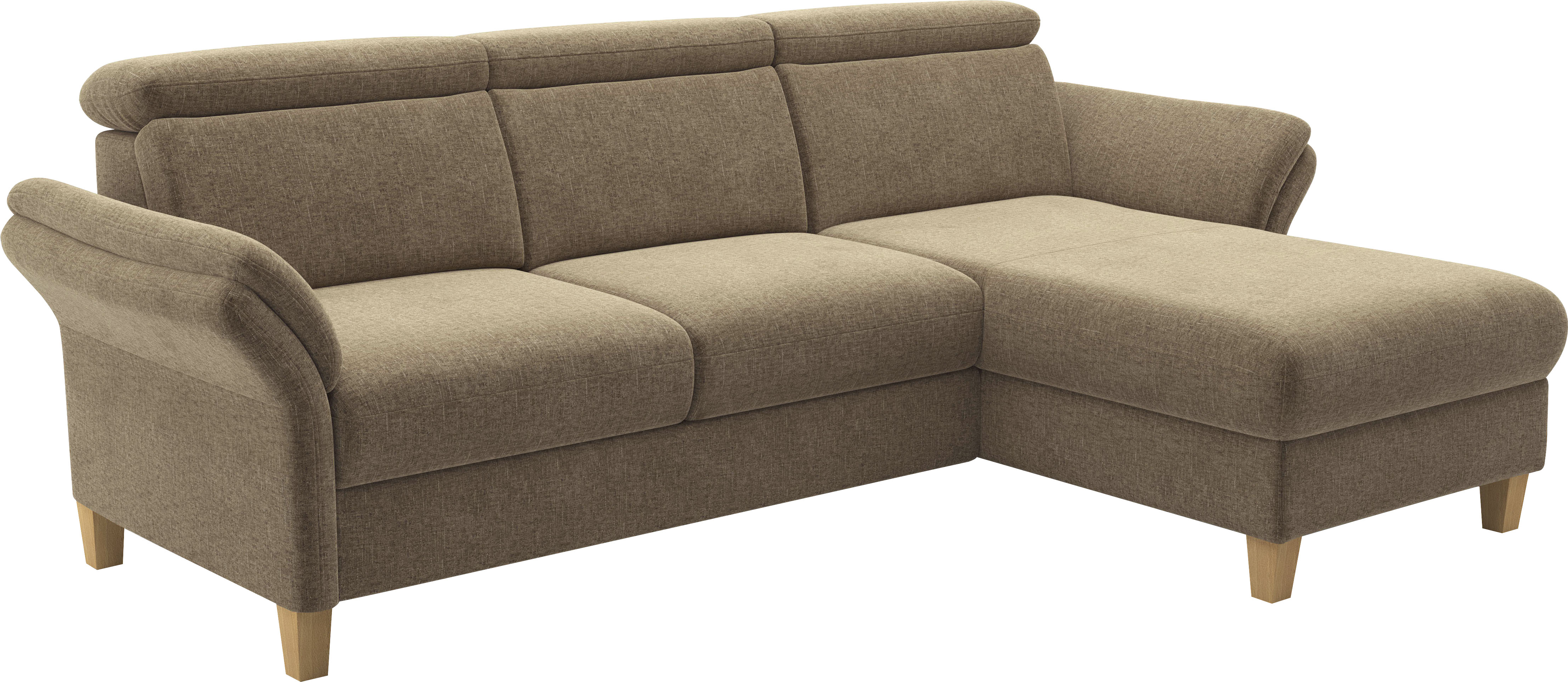 Thumbnail - Home affaire Ecksofa "Glendale, L-Form" inkl. Kopfteilverstellung, wahlweise mit Vorziehsitz und Bettkasten