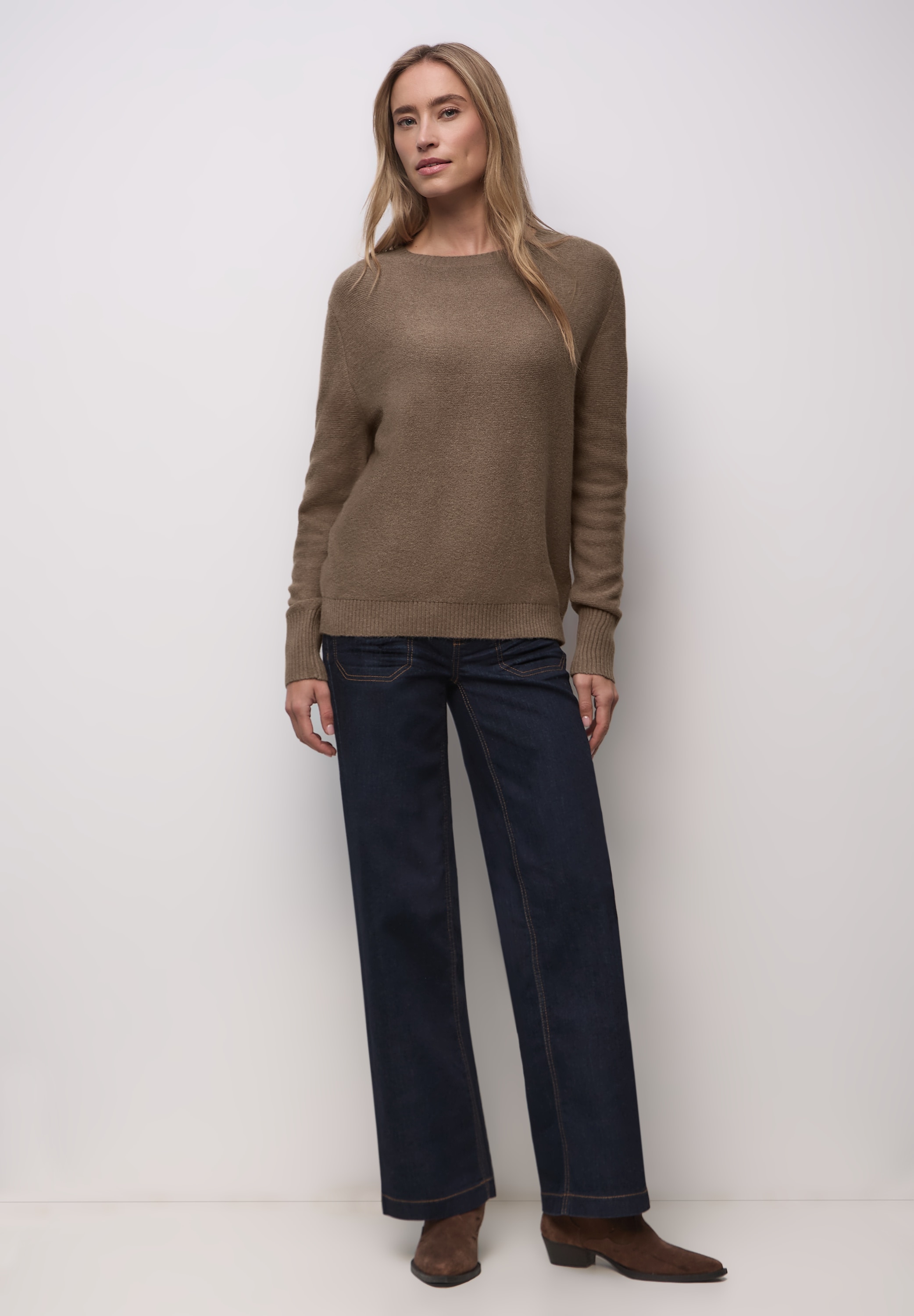 STREET ONE Rundhalspullover im soften Baumwoll-Mix