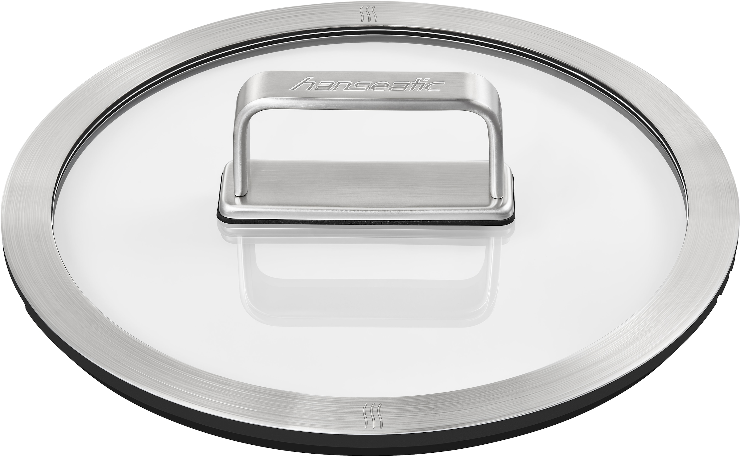 Hanseatic Topf-Set »PREMIUM«, Edelstahl, (Set, 9 tlg., Kochtopf 1x 16 cm / 2x 20 cm / 1x 24 cm, Stielkasserolle 16 cm), handfreundliche Griffe, Literskala, Glasdeckel, Induktion