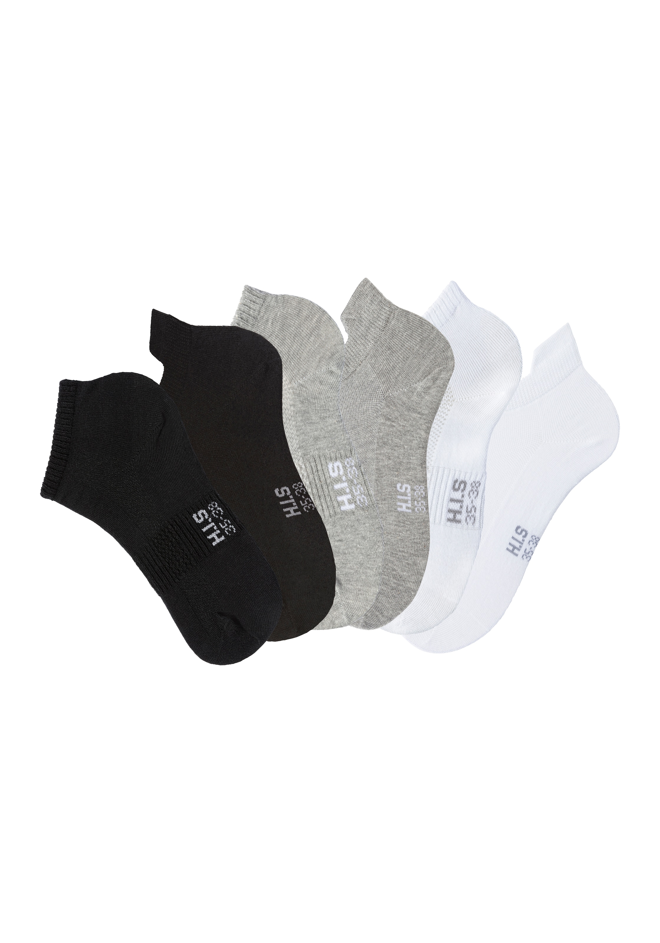 H.I.S Sportsocken, (Packung, 6 Paar), Kurzsocken und Sneakersocken in einem Pack