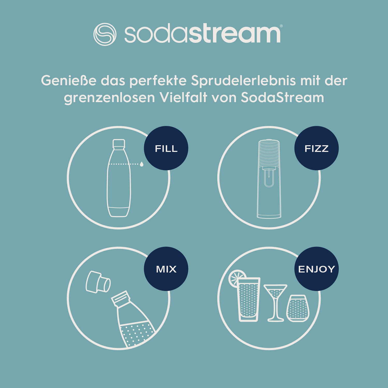 SodaStream Wassersprudler »TERRA Bundle«, (Set, 4 tlg.), SodaStreamWassersprudler,CO2-Zylinder+ 1L Kunststoff-Flasche
