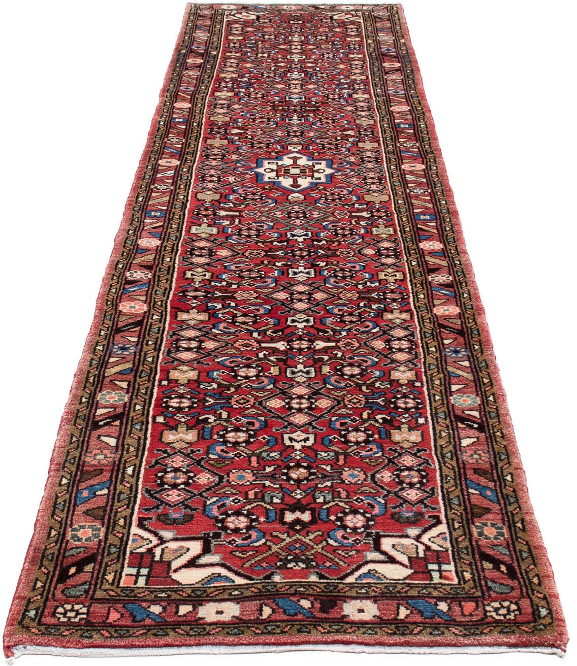 morgenland Hochflor-Läufer "Hamadan Medaillon 284 x 83 cm", rechteckig, 10 mm Höhe, Handgeknüpft