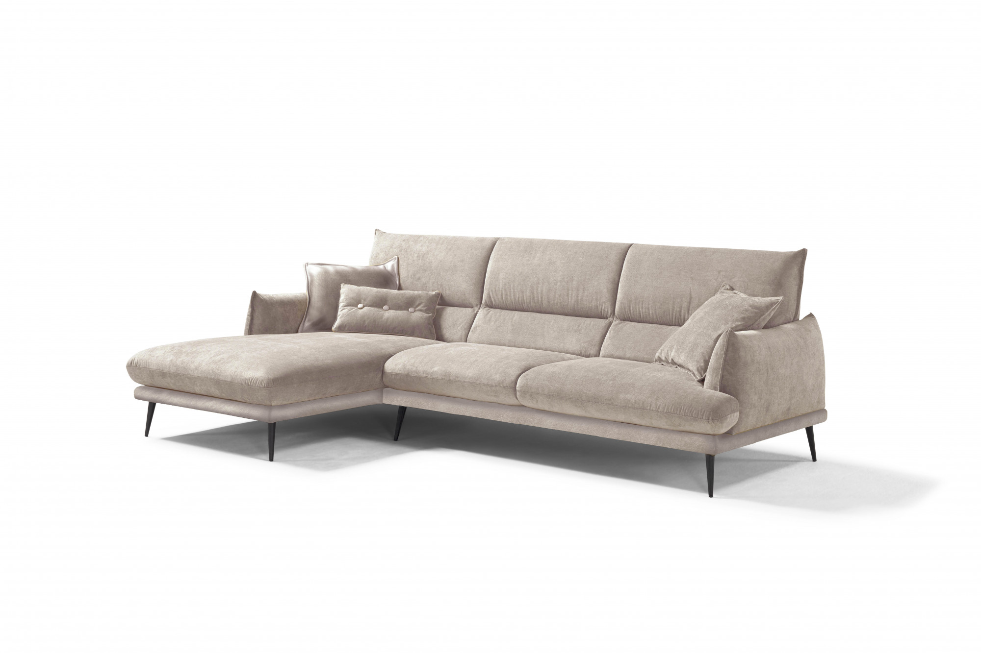 Egoitaliano Ecksofa "FUNNY, hochwertiges & aktuelles Design, bequeme Rückenlehne, L-Form" hochwertiger Sitzkomfort, L-Form