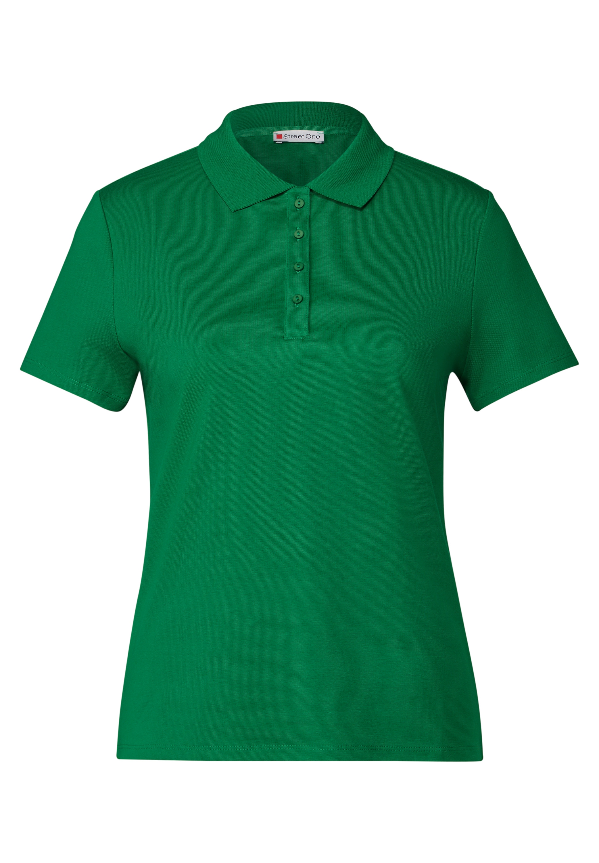 STREET ONE Poloshirt, aus Baumwolle mit Stretchante