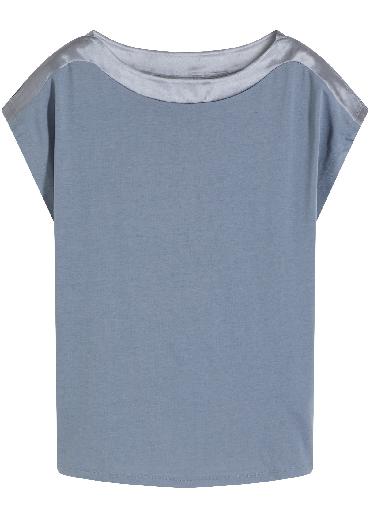 bonprix T-Shirt Oversize-Passform, Kurzarm-Design, mit Satinpasse