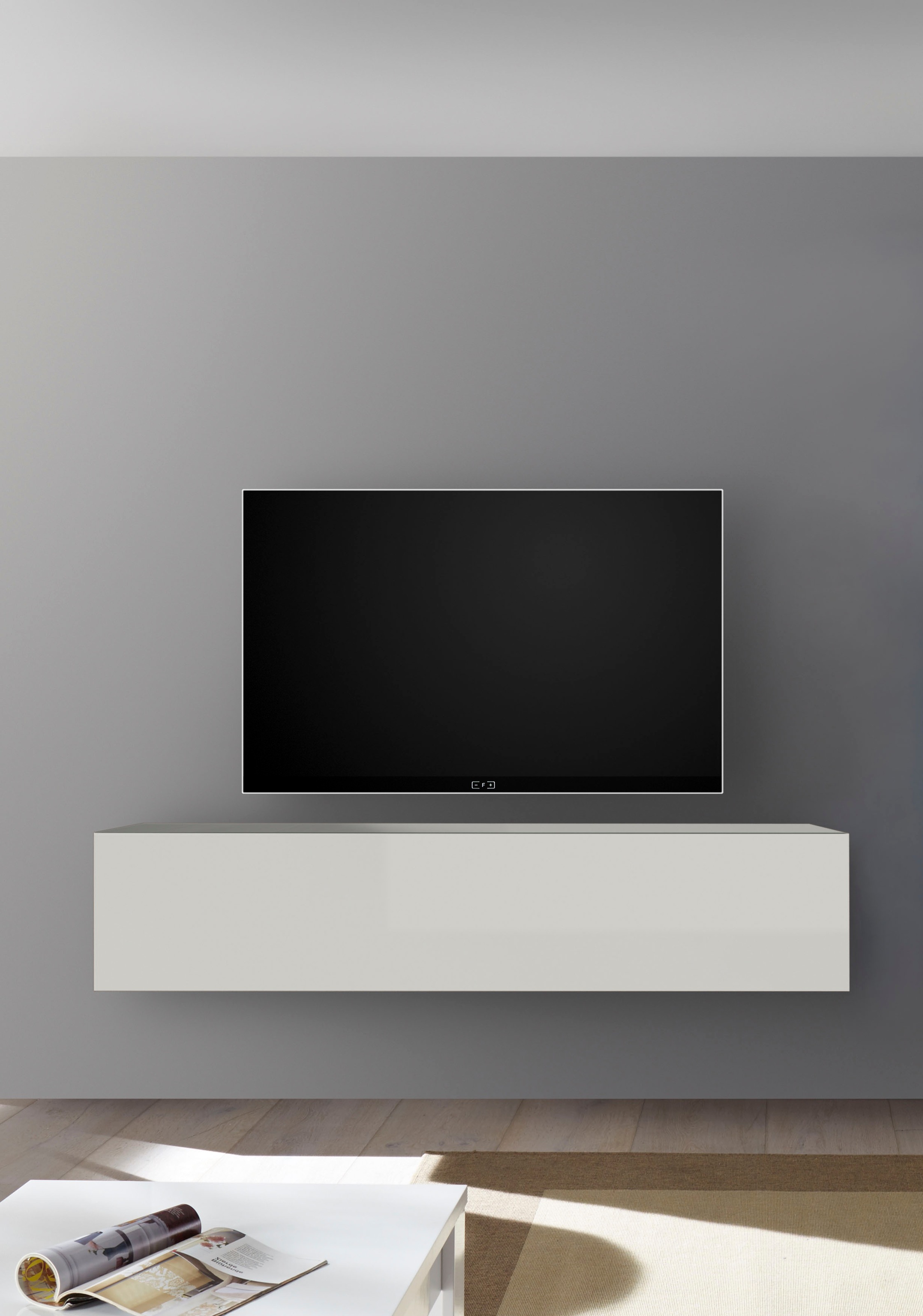 TV-Schrank HOME AFFAIRE, B:138cm H:29cm T:30cm, grau, Wohnzimmer, Schränke, "Infinity", Breite 138 cm