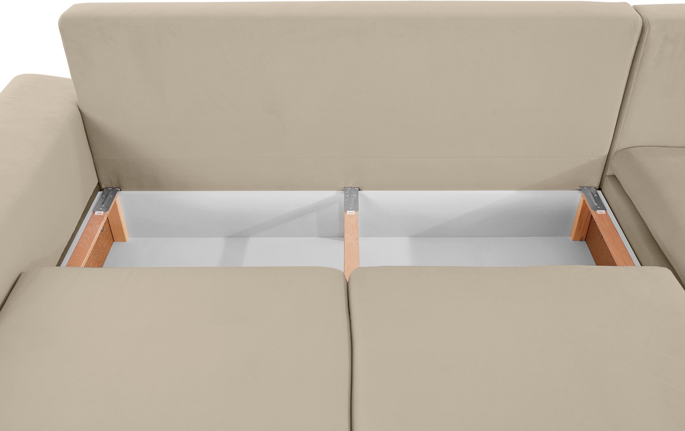 INOSIGN Ecksofa »Casa Mia L-Form«, inkl. Rücken- und Zierkissen, wahlweise mit Bettfunktion und -kasten