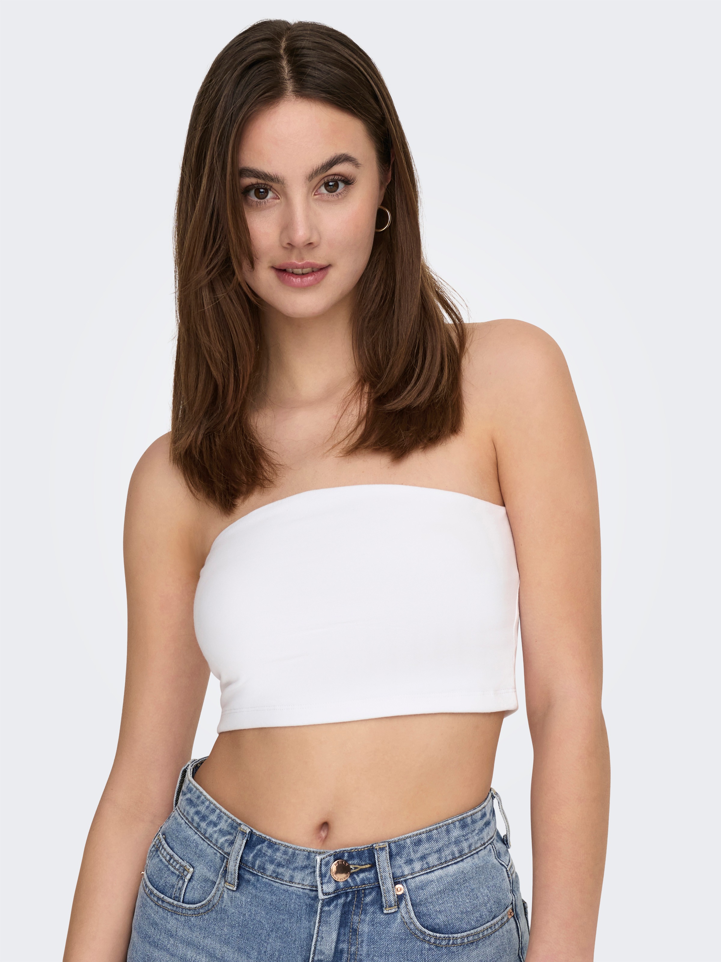 Thumbnail - ONLY Crop-Top "ONLLIVE LOVE TUBE 2PACK CROP TOP JRS" Packung, 2 Stk. tlg.