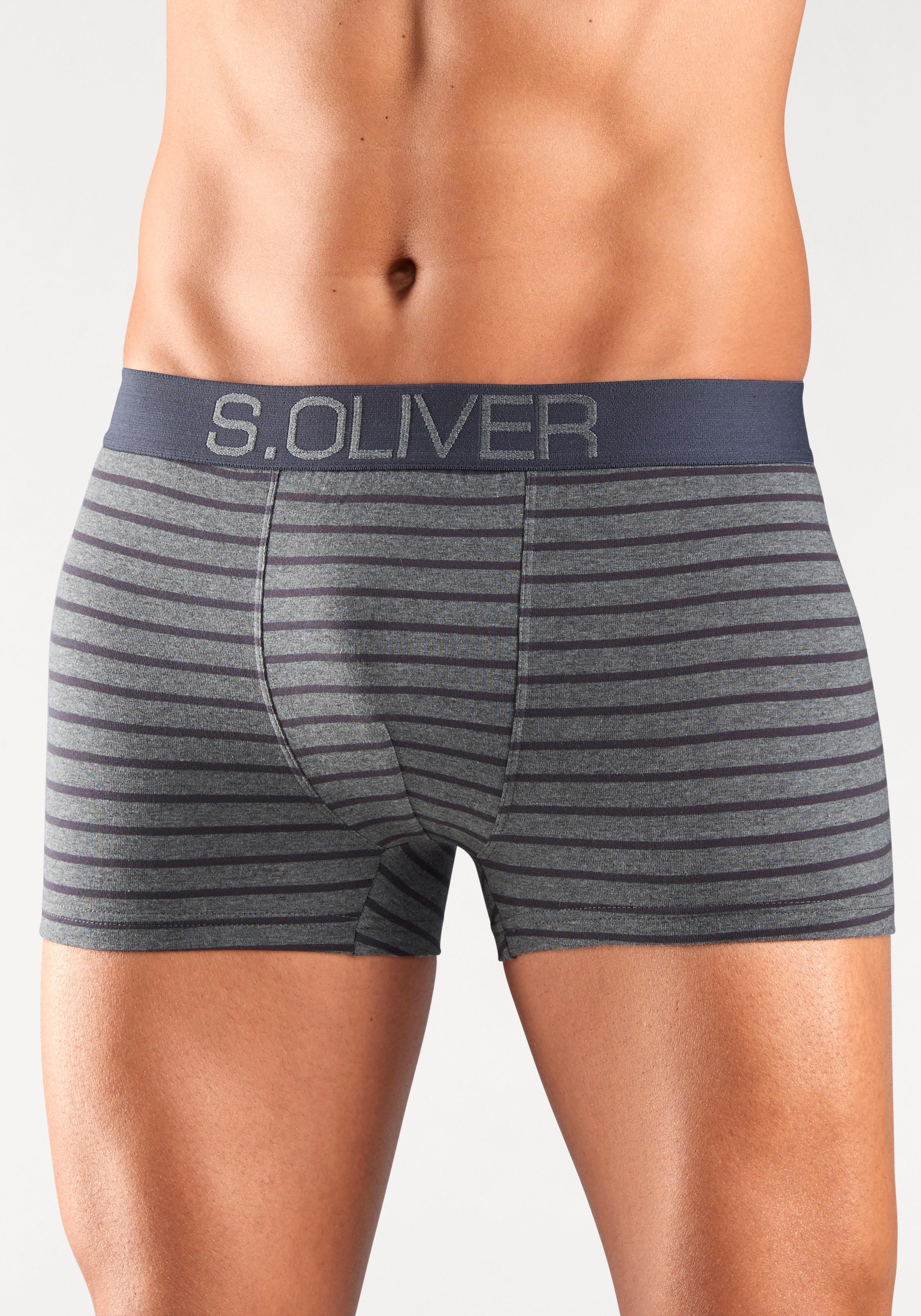 s.Oliver Boxer »Boxershorts für Herren«, (Packung, 4 St.), mit kontrastfarbenem Webbund