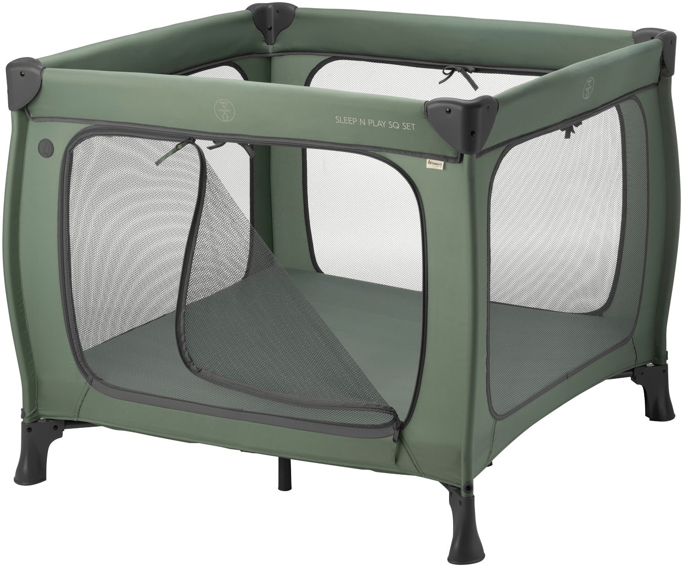 Hauck Baby-Reisebett »Sleep N Play SQ, Set dark green«, inklusive Schaumstoff-Matratze