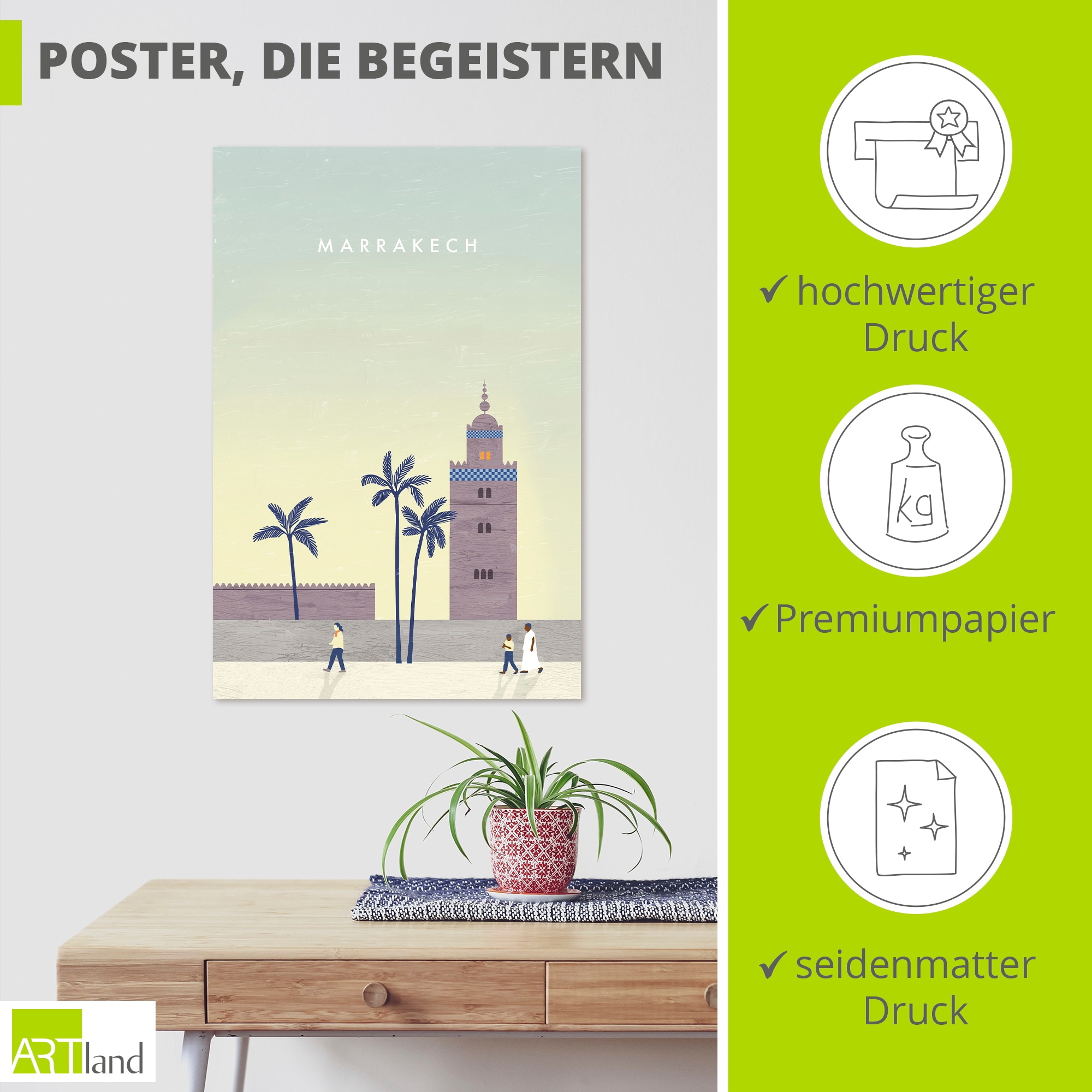 Artland Wandbild »Marrakech« 1 Stk. tlg. als Alubild, Leinwandbild, Poster, Wandaufkleber in verschied. Größen