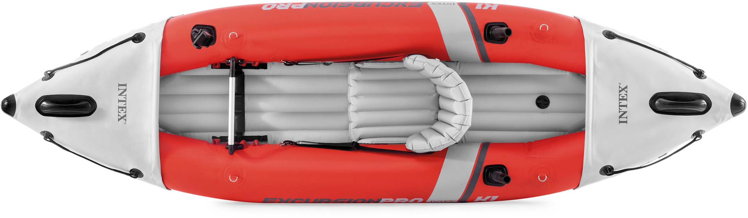 Intex Einerkajak »Boot â€œExcursionPro Kayak K1â€œ Set mit Alu-Paddel + Pumpe«, (Set, 9 St., mit Luftpumpe)