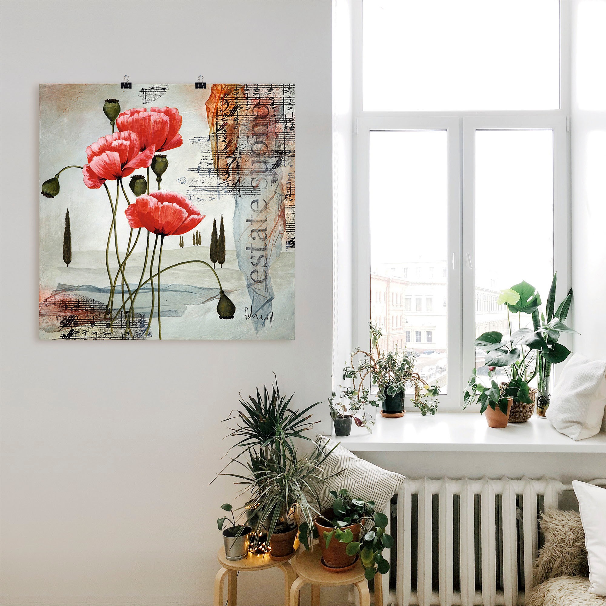 Artland Wandbild "Klatschmohn", Blumen, (1 St.), als Leinwandbild, Poster, günstig online kaufen