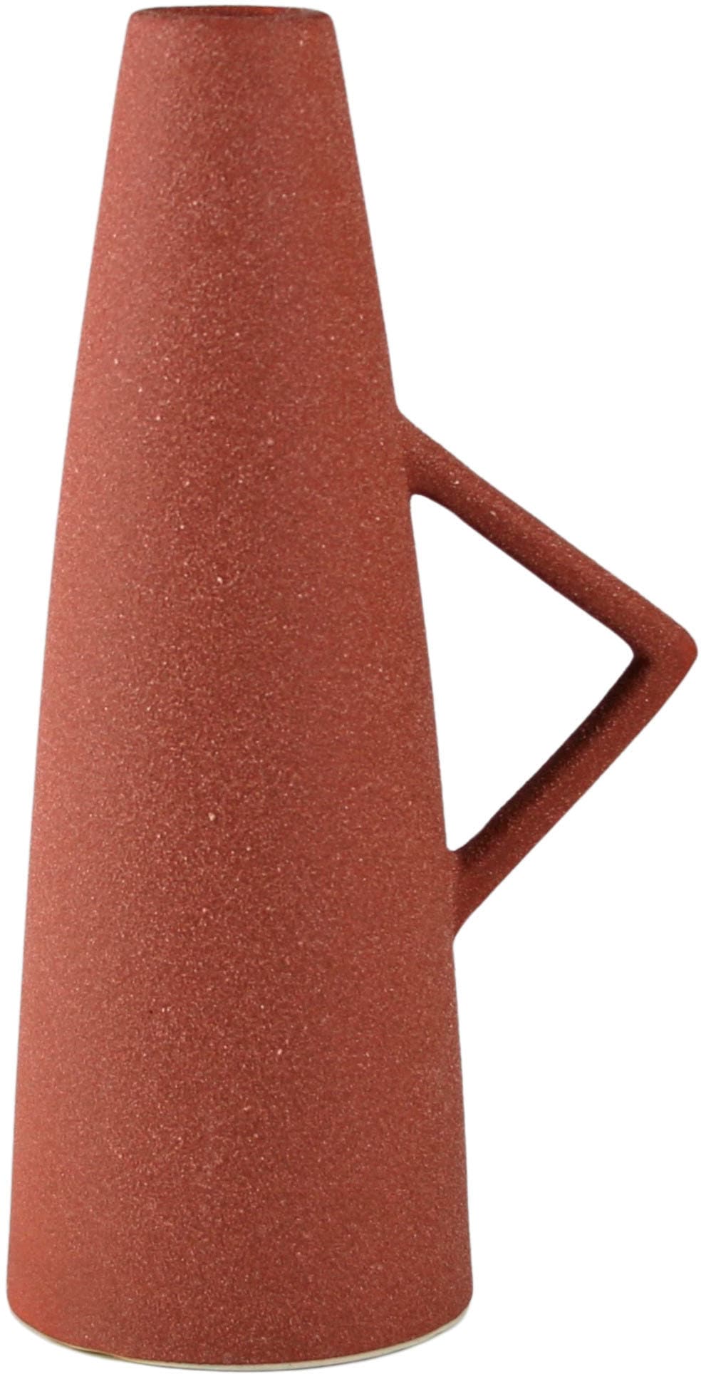 AM Design Tischvase "Dekovase mit Henkel, aus Keramik, Höhe ca. 26 cm" Vase in außergewöhnlichler Form, Keramikvase, Dekoobjekt