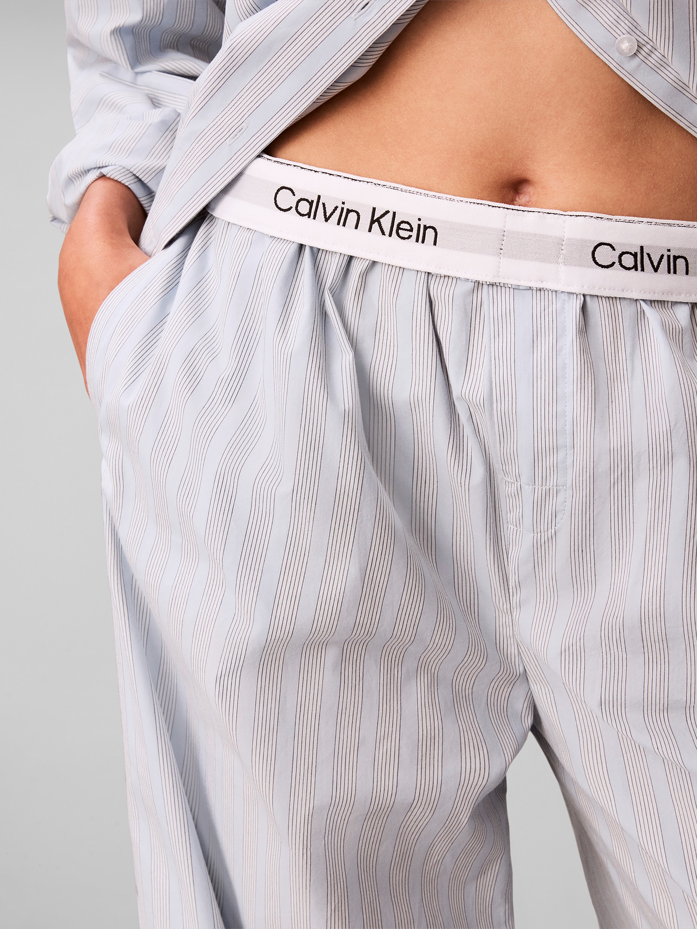 Calvin Klein Underwear Pyjamahose »COVERED WB POPLIN PANT«  aus Baumwoll-Popeline