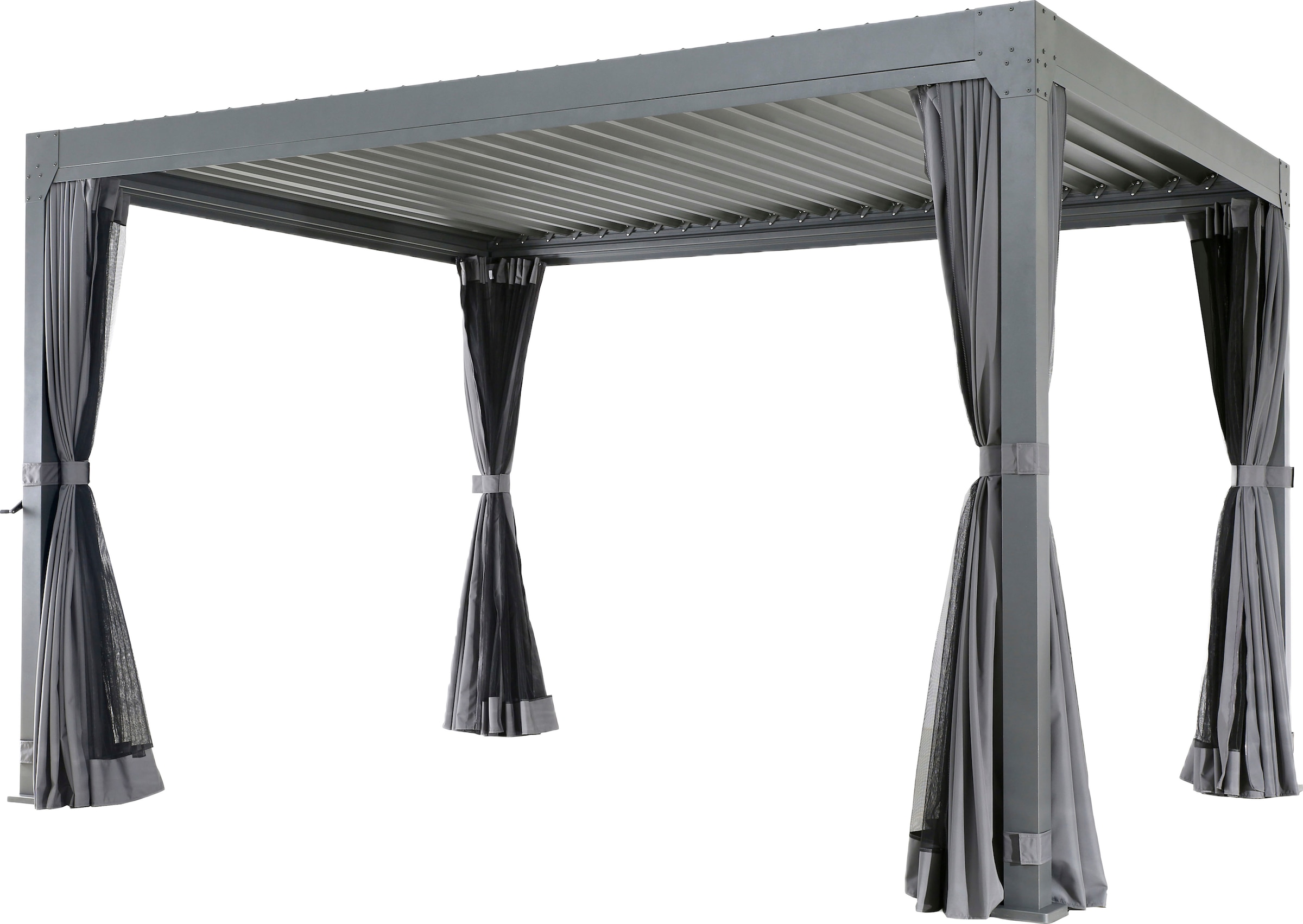 35+ Pavillon Mit Lamellendach Und Seitenwand, Schneller support,