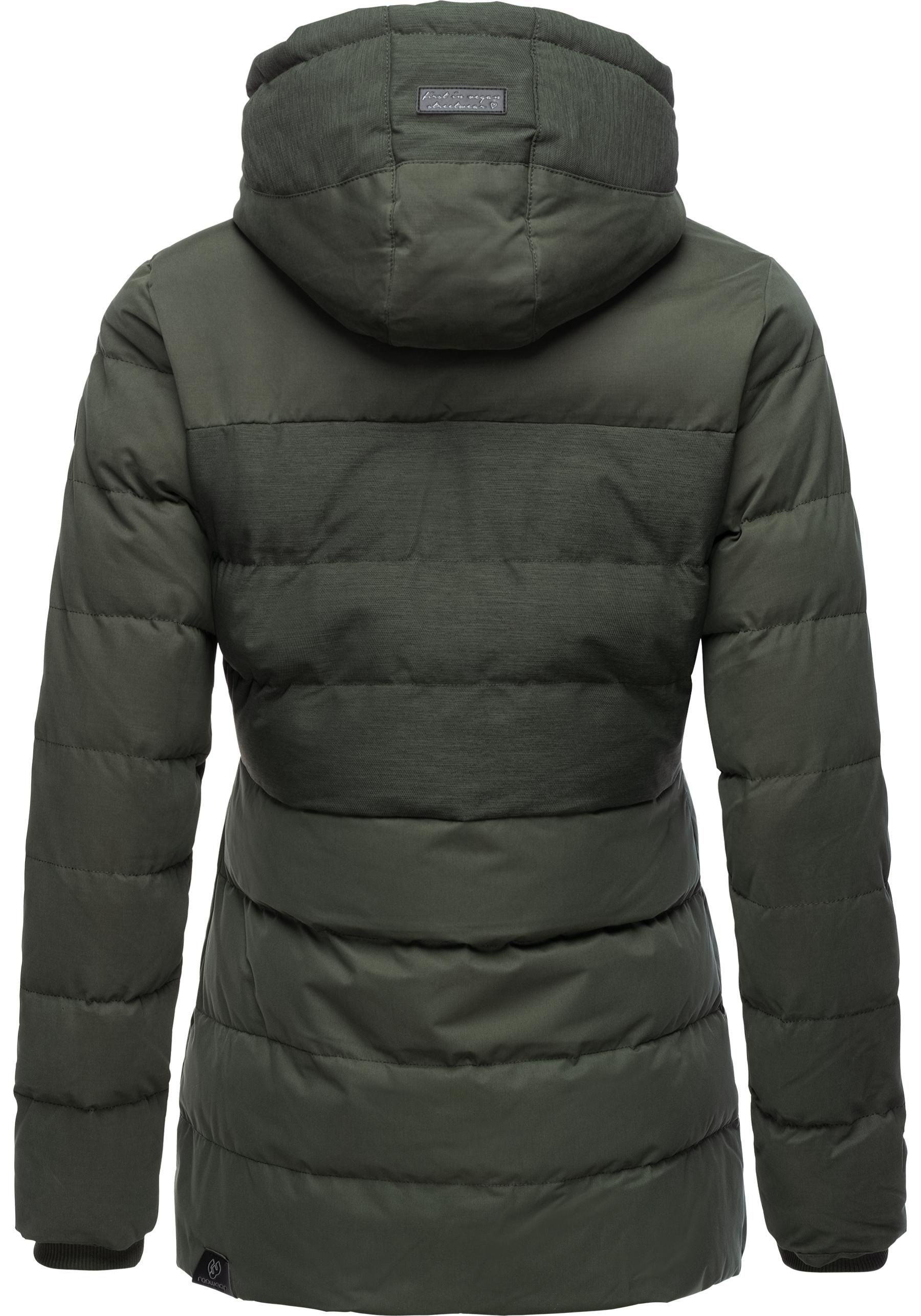 Ragwear Winterjacke »Quantic«, mit Kapuze, stylische Steppjacke mit Teddyfell-Kapuze