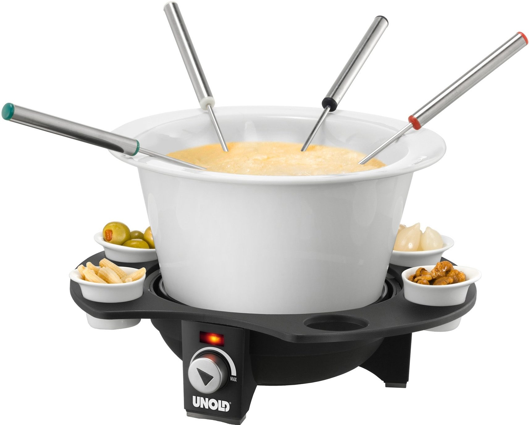 Unold Elektro-Fondue "Élégance 48645" mit sechs Saucen-Töpfchen günstig online kaufen