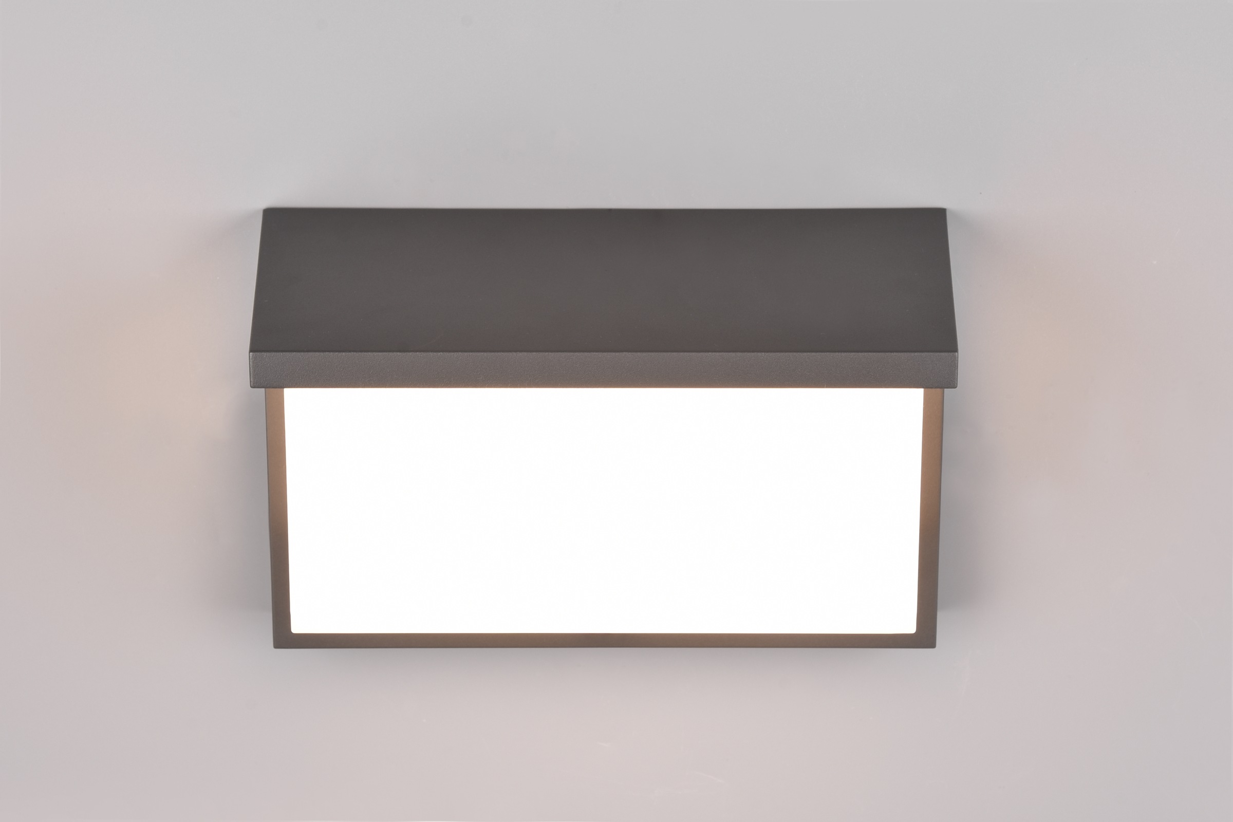 TRIO Leuchten LED Außen-Wandleuchte »NESTOS, Outdoor Wandlampe Hauswand IP54, LED 13W 1300 Lumen 3000 K«, 1 flammig, Leuchtmittel LED-Board | LED fest integriert, LED Wandlampe Garten Terrasse Hauswand, Schirm Kunststoff Breite 23 cm