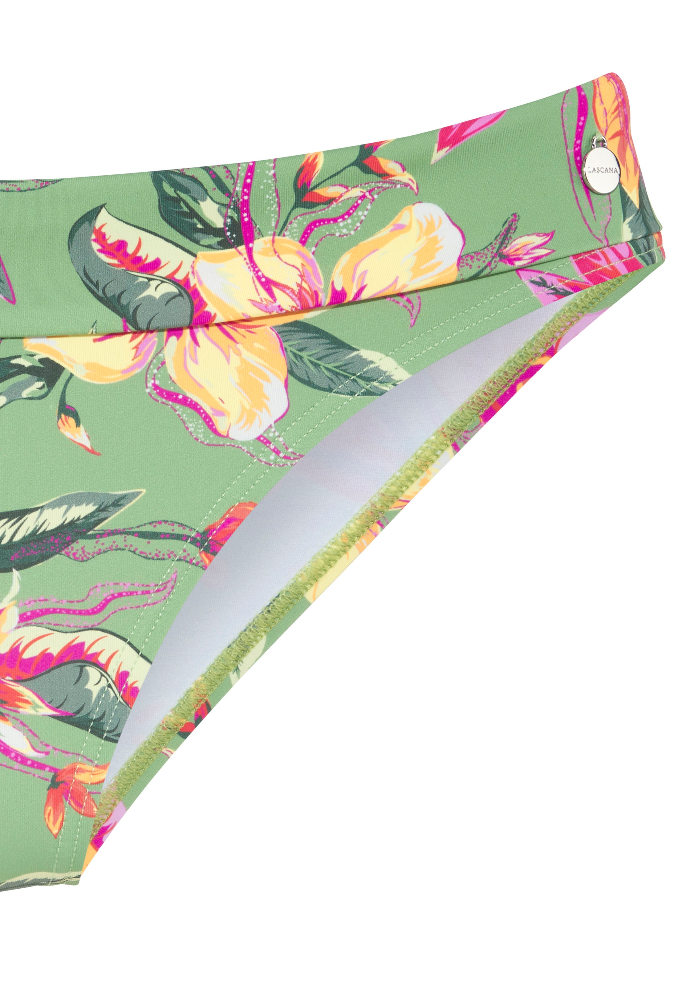 Thumbnail - LASCANA Bikini-Hose "Malia", mit Umschlagbund mit tropischem Print
