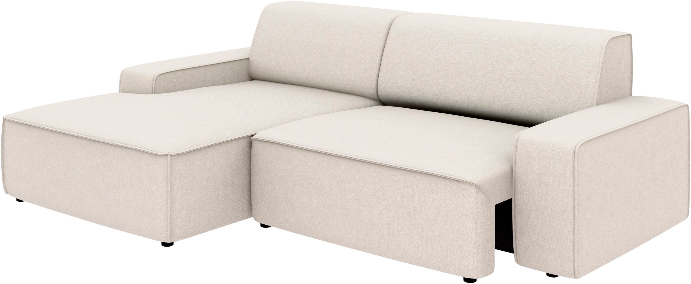 TRENDMANUFAKTUR Ecksofa »Graz, wahlweise mit Sitzvorschub und Bettkasten, L-Form, Breite 246 cm«, in Cord-, haustierfreundlichem LEO Struktur- oder LUMOS-3D-Bezug