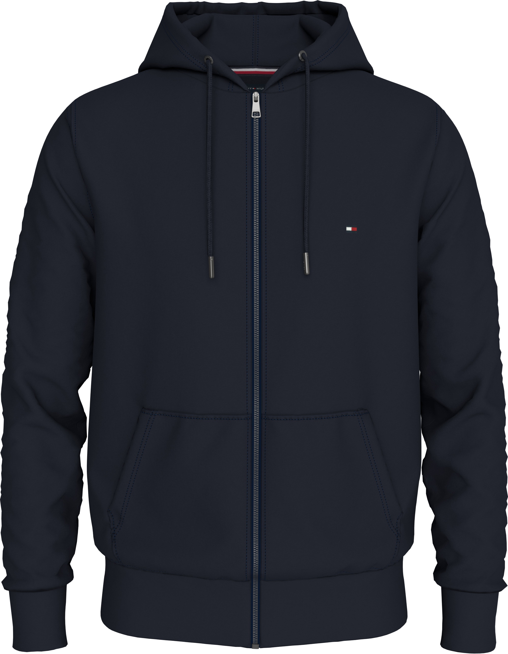 Tommy Hilfiger Big & Tall Sweatjacke »BT-IM NA FLAG LOGO ZP THRU HDY-B«, Große Größen mit Logostickerei