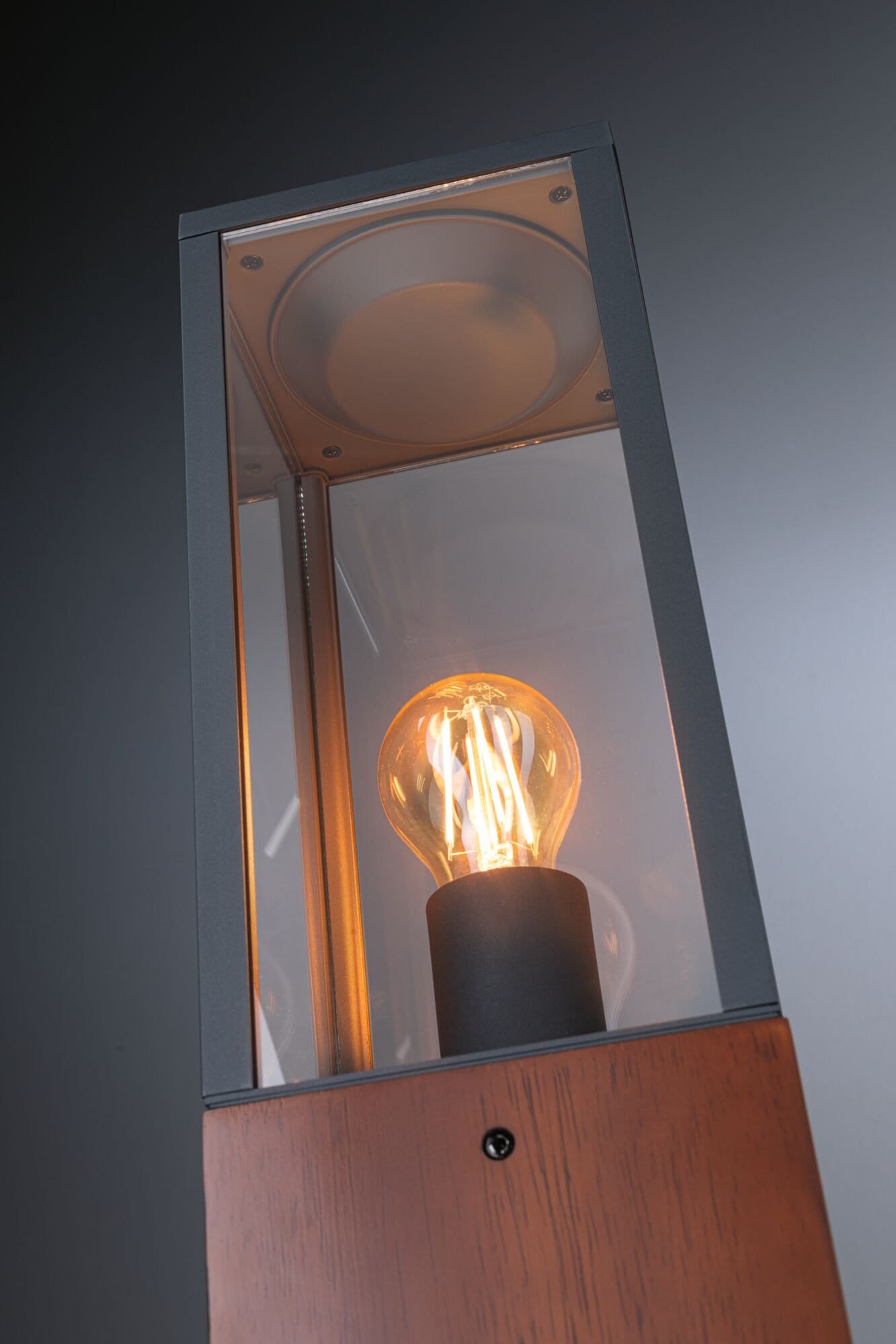 Paulmann LED Gartenstrahler »Lichtobjekt Timba IP44 eckig 600mm max. 60W 230V E27 Holz«, 1 flammig, Leuchtmittel E27 | ohne Leuchtmittel