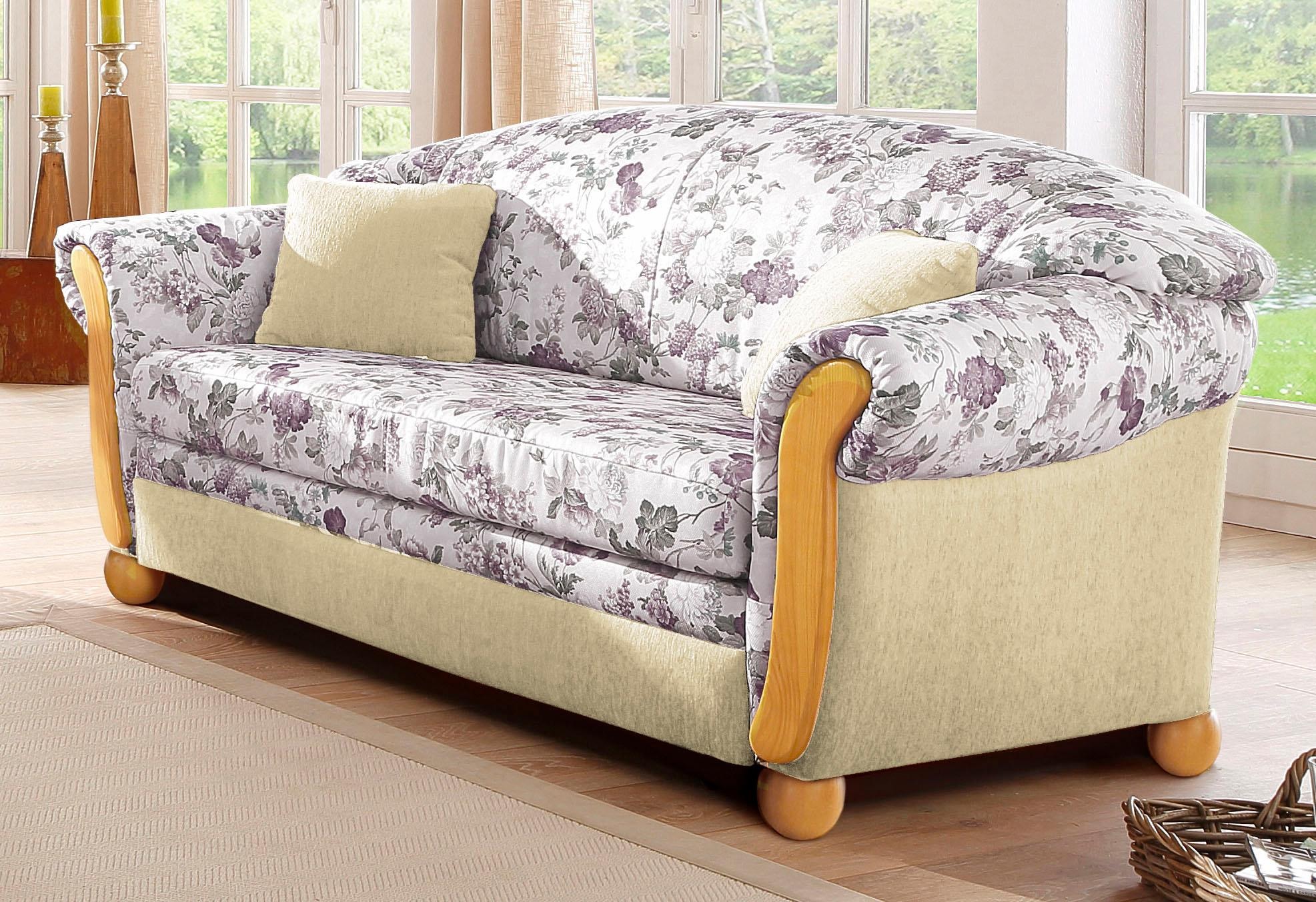 Home affaire 2-Sitzer "Milano, Schlafsofa im Landhaus-Stil, bequem, Liegefl günstig online kaufen