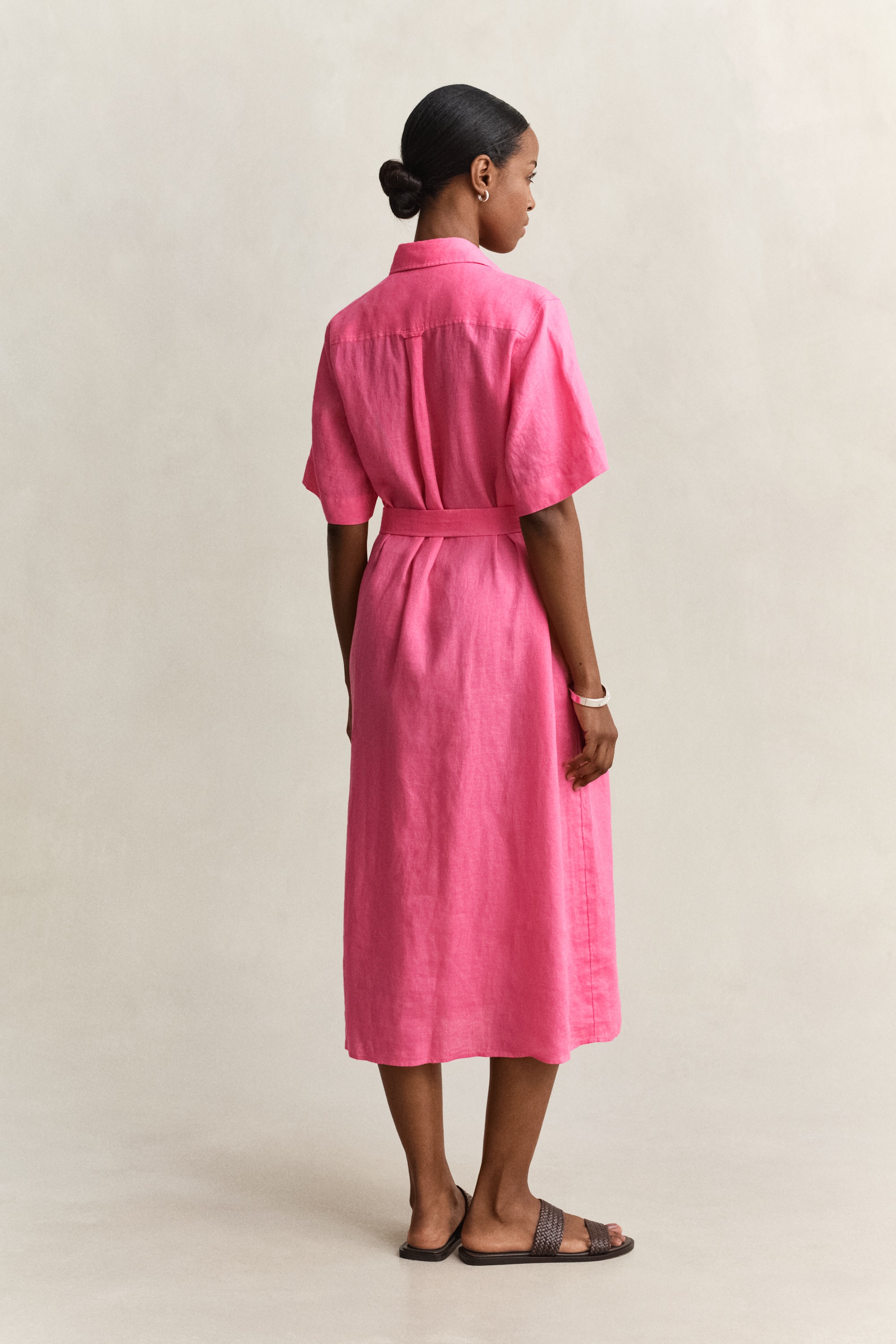 Gant Hemdblusenkleid "LINEN" Ohne Tasche Regular fit mit Bindegürtel günstig online kaufen